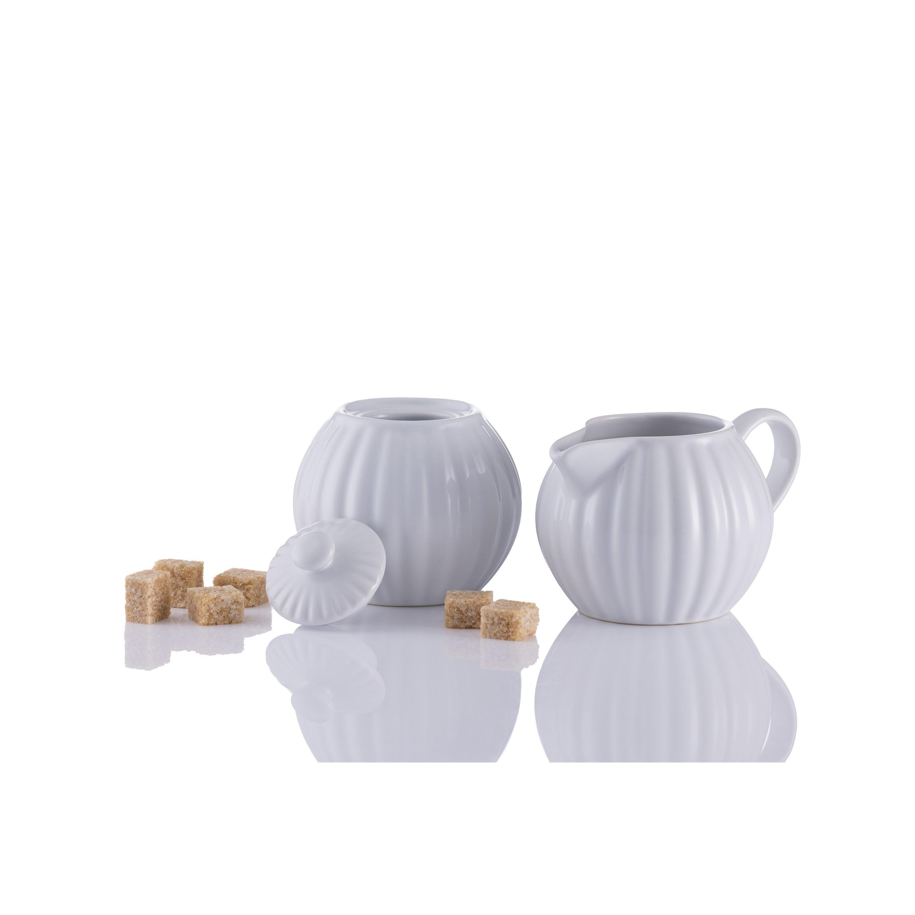 Price And Kensington  Luxe Milk Jug And Sugar Bowl - White - Jug & Bowl