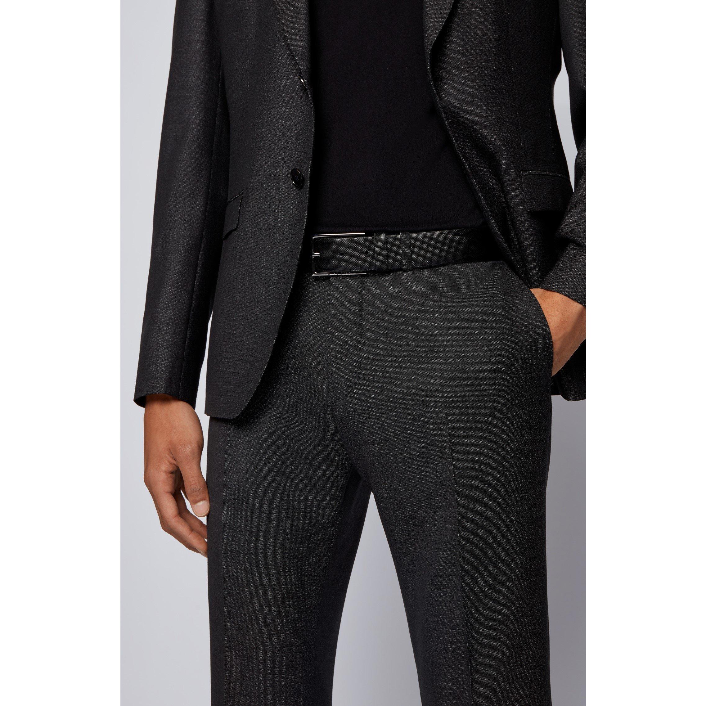 Black - Boss - Carmello-S 10171931 01 Leather Belt Mens - 3