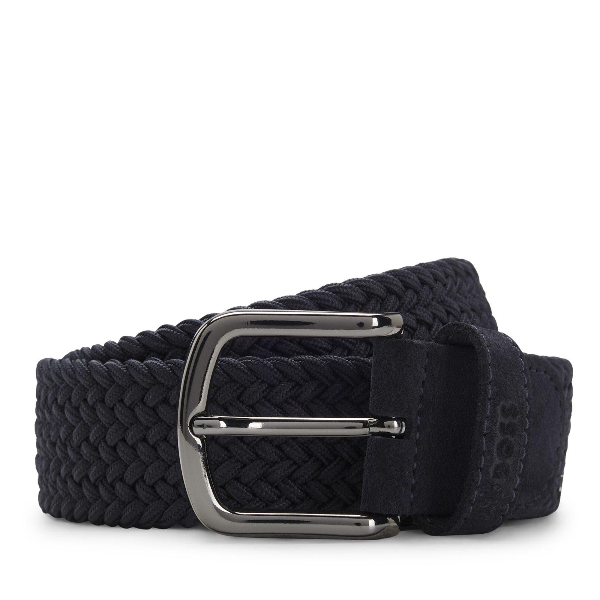 Boss Men's Woven Belt - Dark Blue 401 - 38R (100cm)