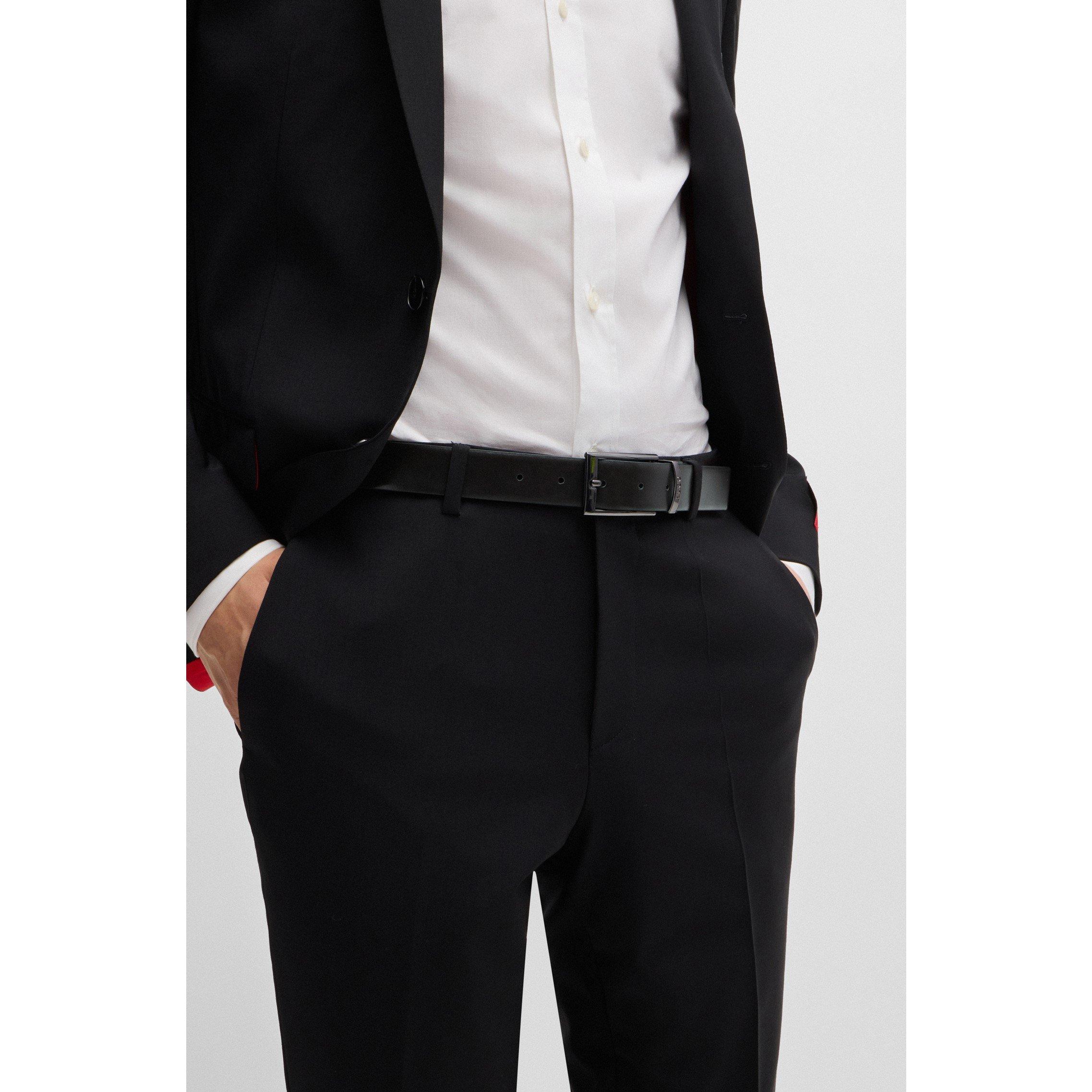 Black - Hugo - Elvio-U 10187984 01 Leather Belt Mens - 11