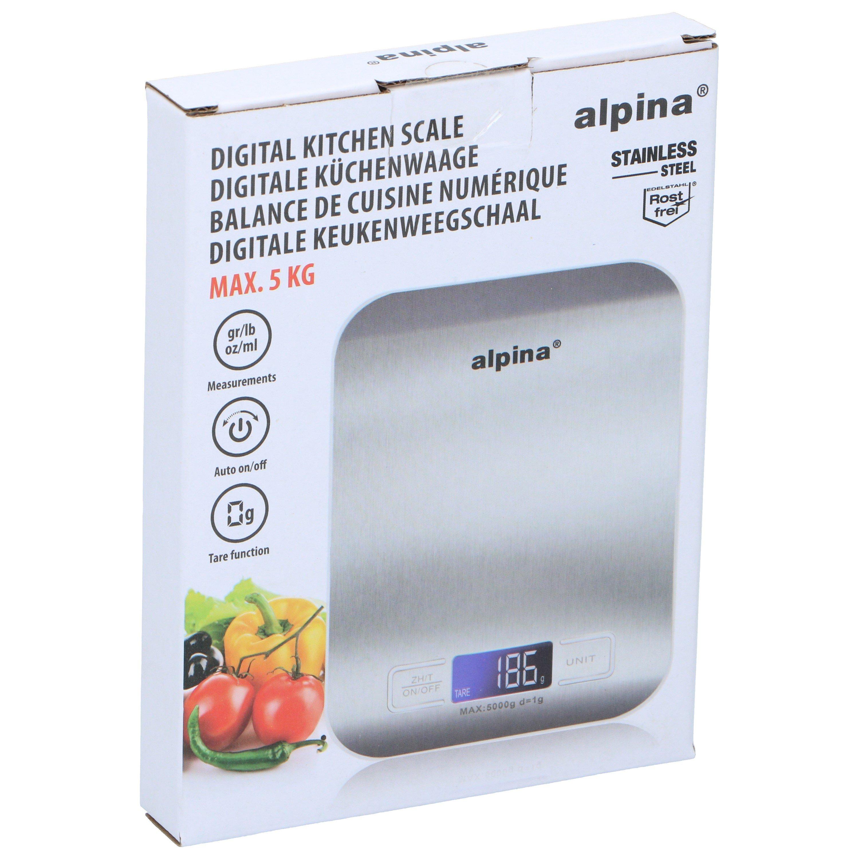 Multi - Alpina - Kitchen Scale 5kg Digital Metal - 1
