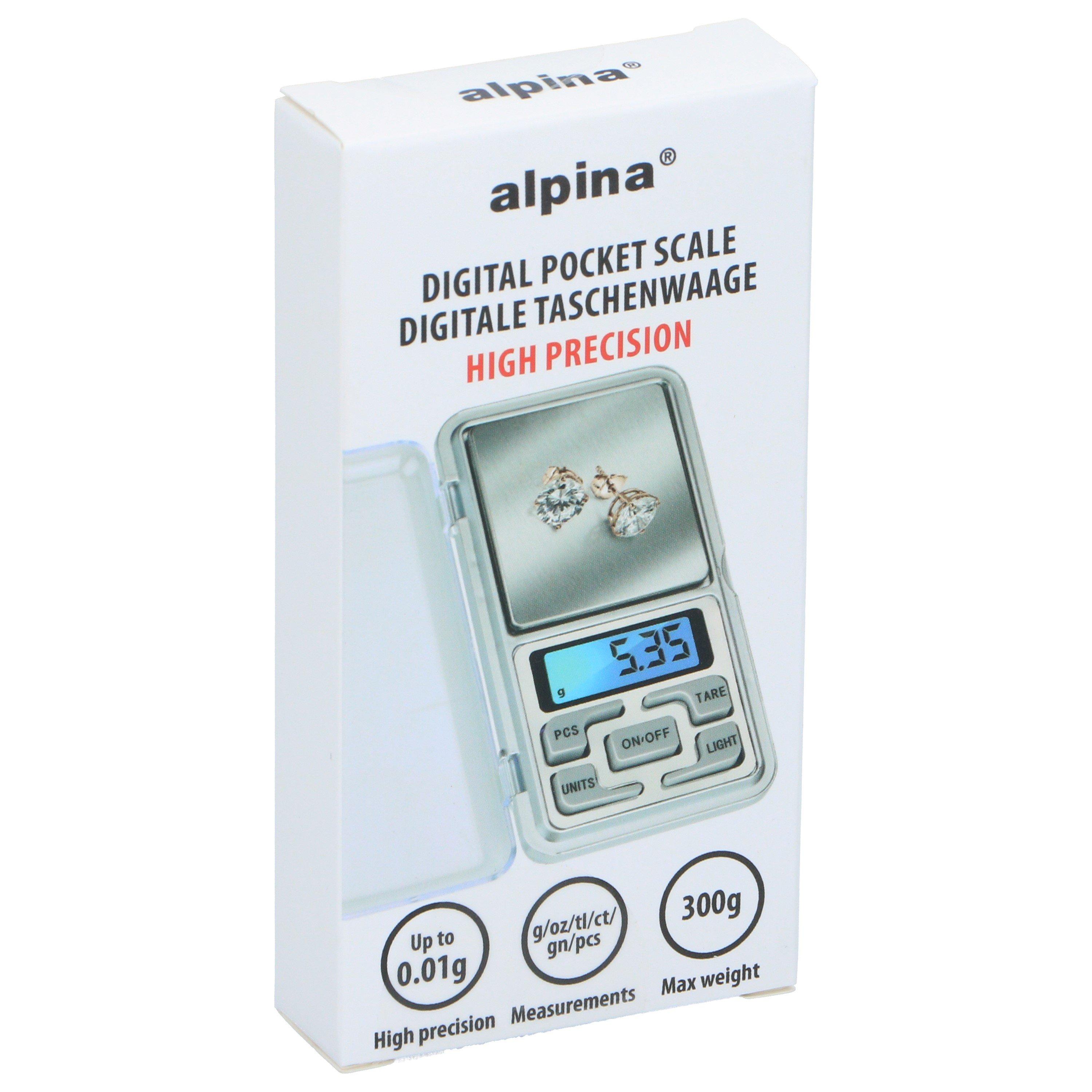 Alpina  Pocket Scale High Precision Digital 300G Kitchen Scales - 