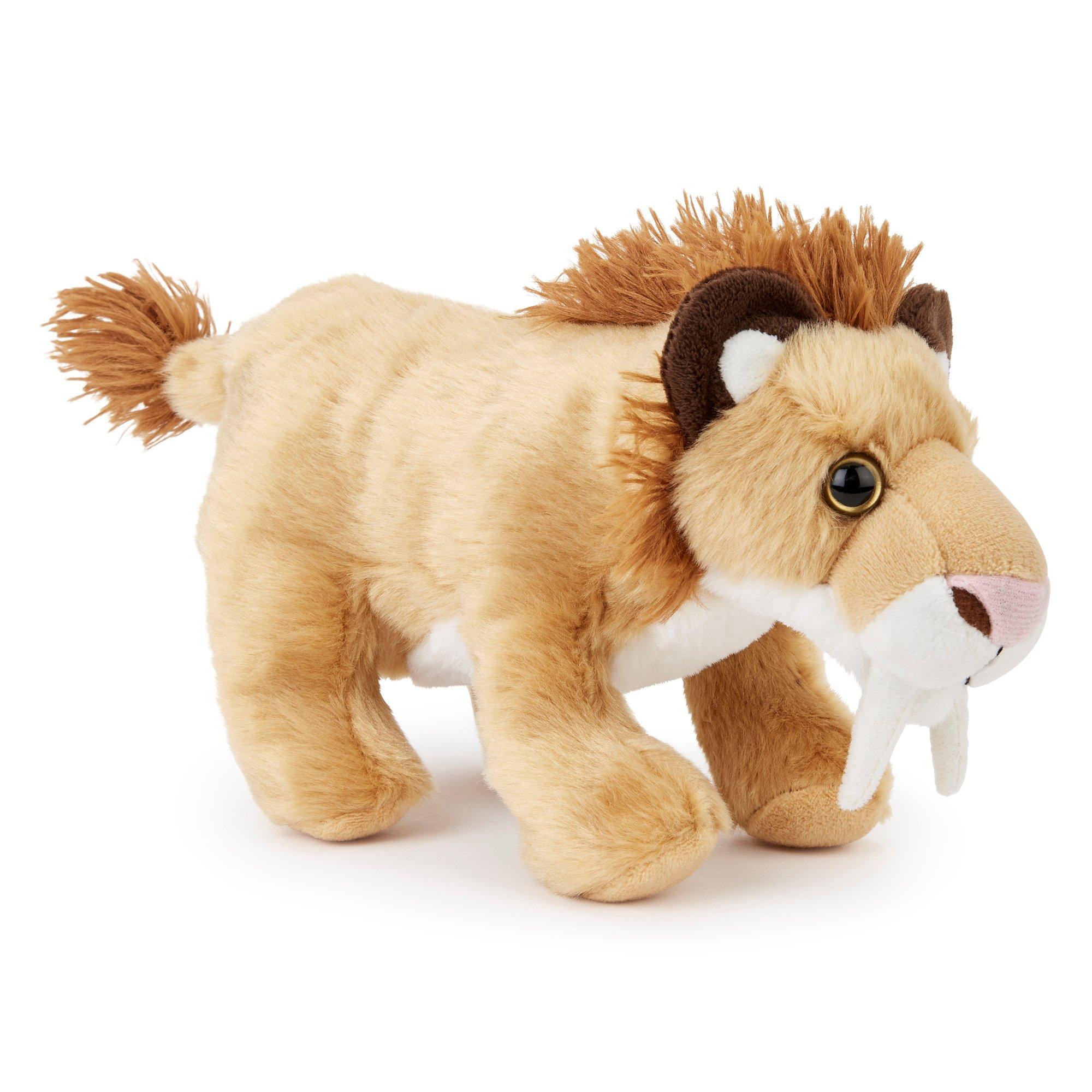 Zappi Co  Infant Team Smilodon Soft Toy 23 Cm - Brown