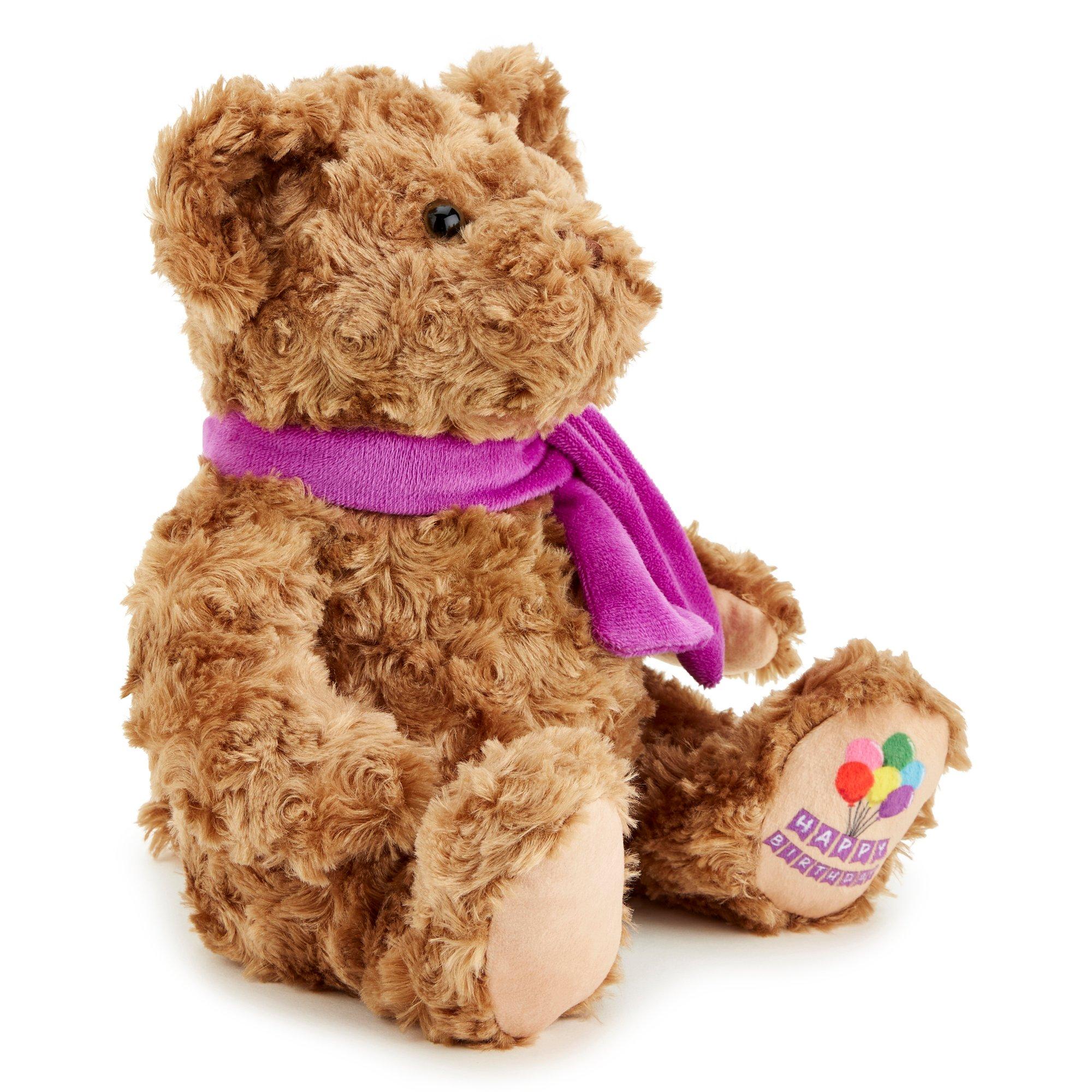 Brown - Zappi Co - Zappi Co Happy Birthday Classic Bear Soft Toy 25 cm - 2