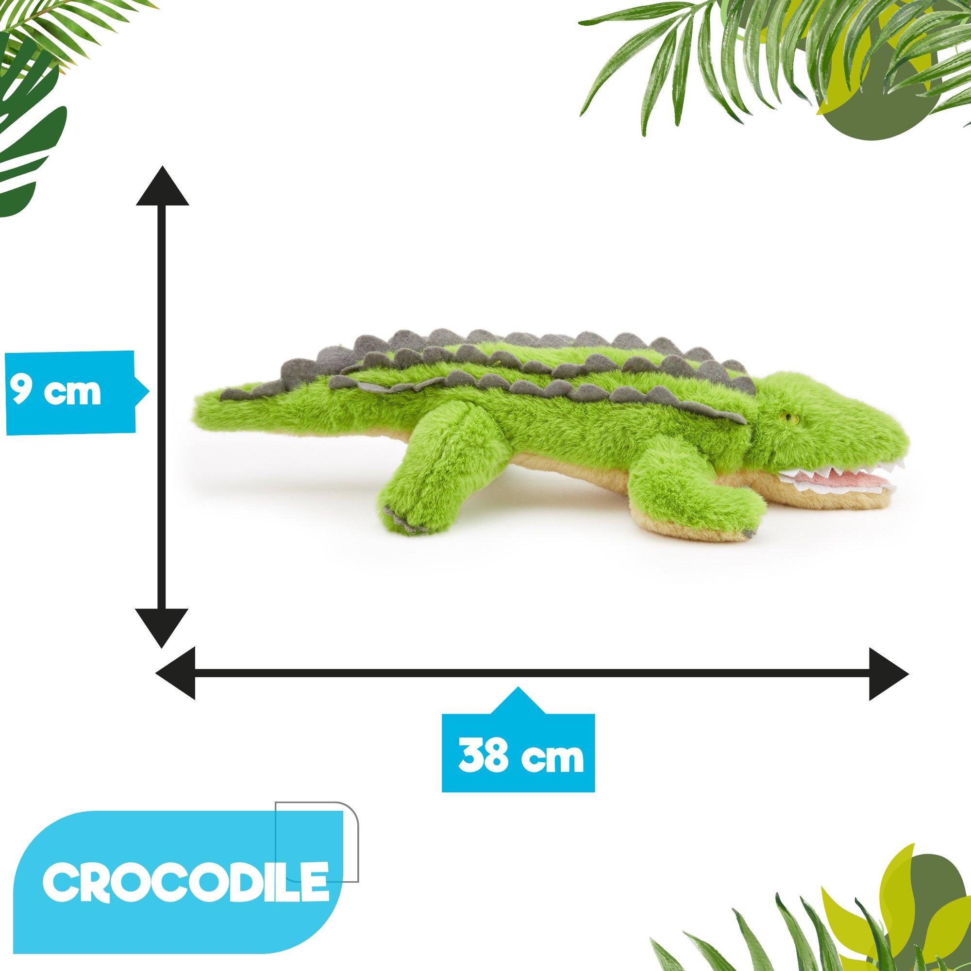 Green - Zappi Co - Zappi Co Crocodile Soft Toy 38 cm ECO - 6
