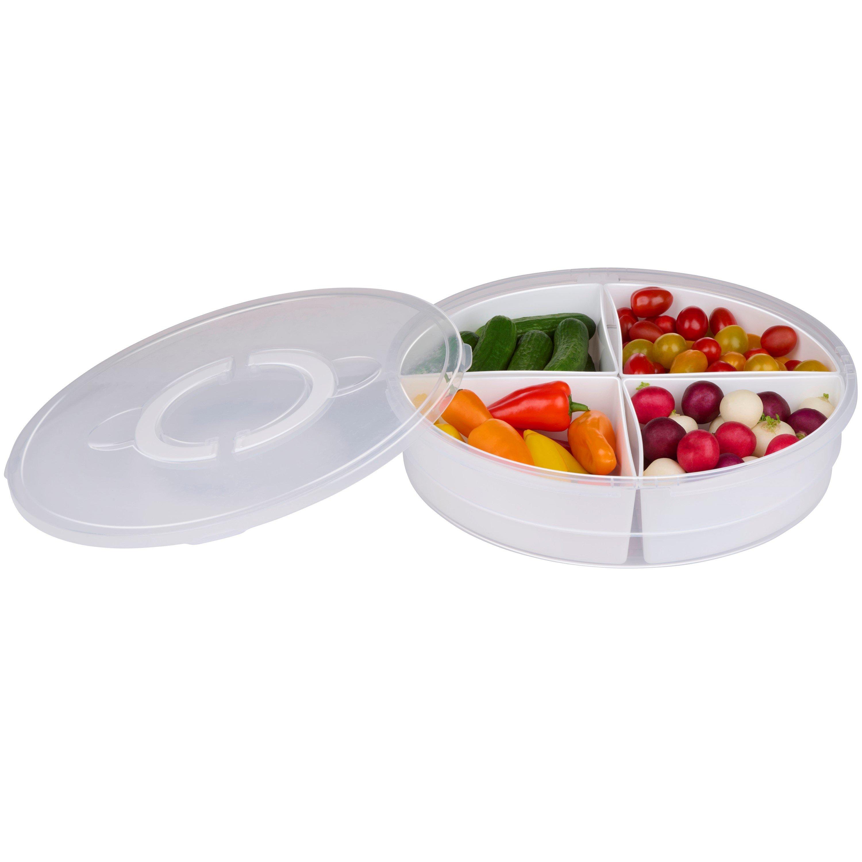 Multi - Alpina - ALPINA Round Storage Box with 4 Compartments 30.5cm - 1