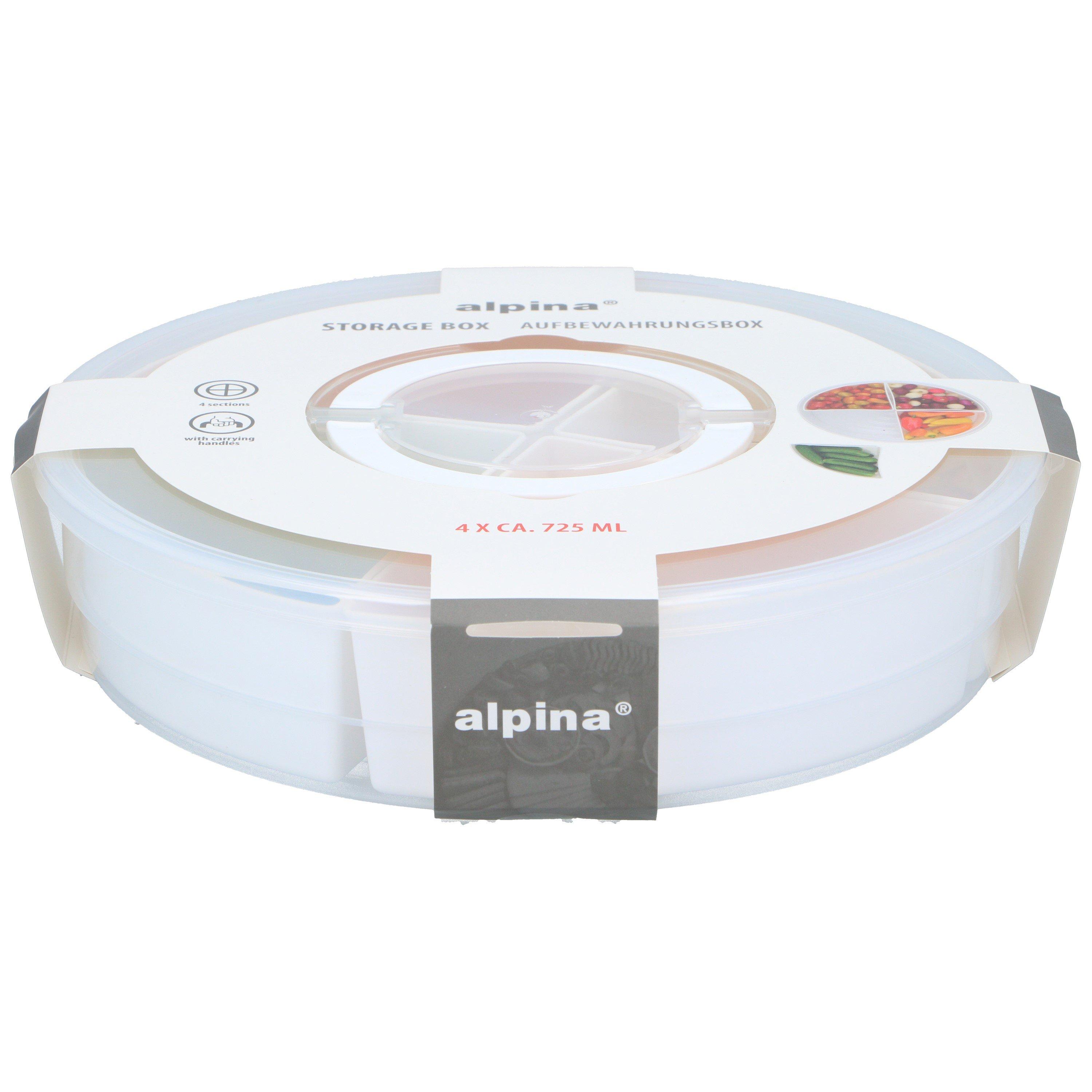 Meerkleurig - Alpina - ALPINA Round Storage Box with 4 Compartments 30.5cm - 3