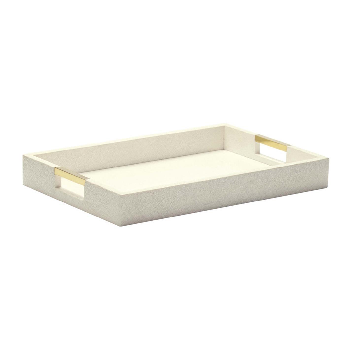 Cream - AERIN - Shagreen Desk Tray - 1