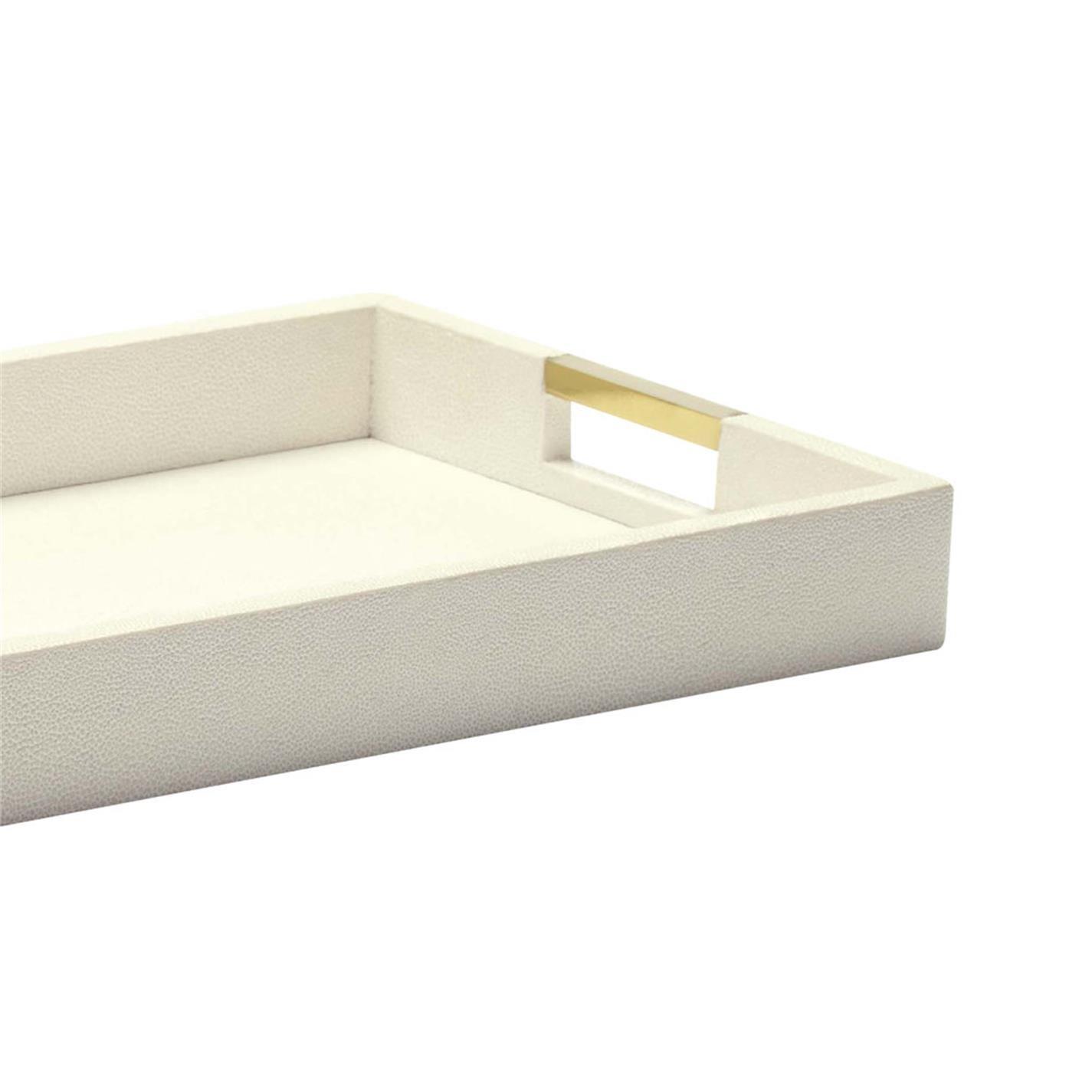 Cream - AERIN - Shagreen Desk Tray - 3