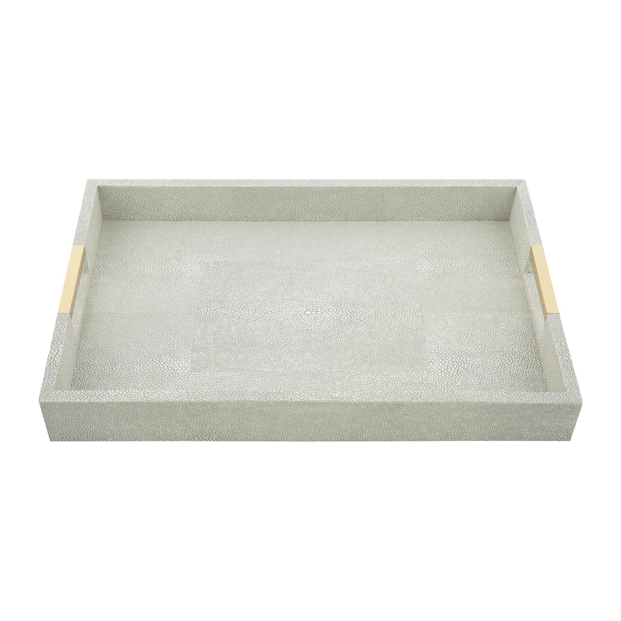 Dove - AERIN - Shagreen Desk Tray - 3
