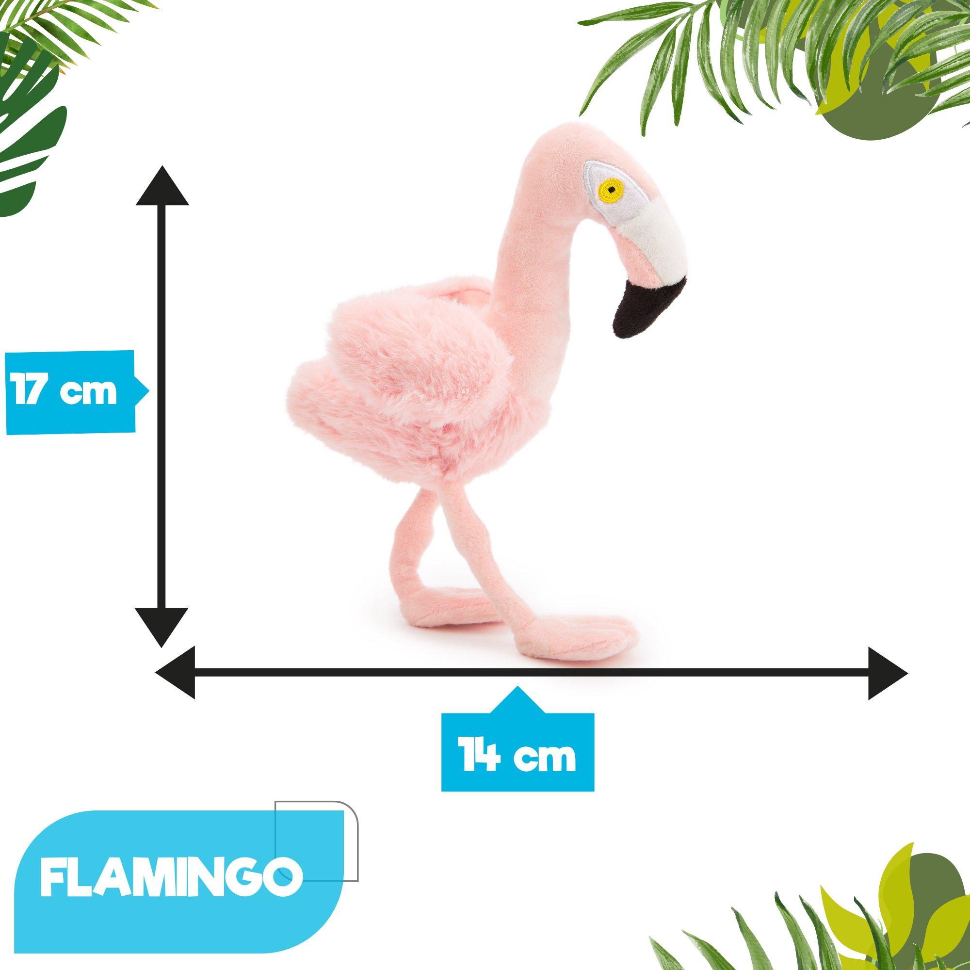 Pink - Zappi Co - Zappi Co Flamingo Soft Toy 20 cm ECO - 7