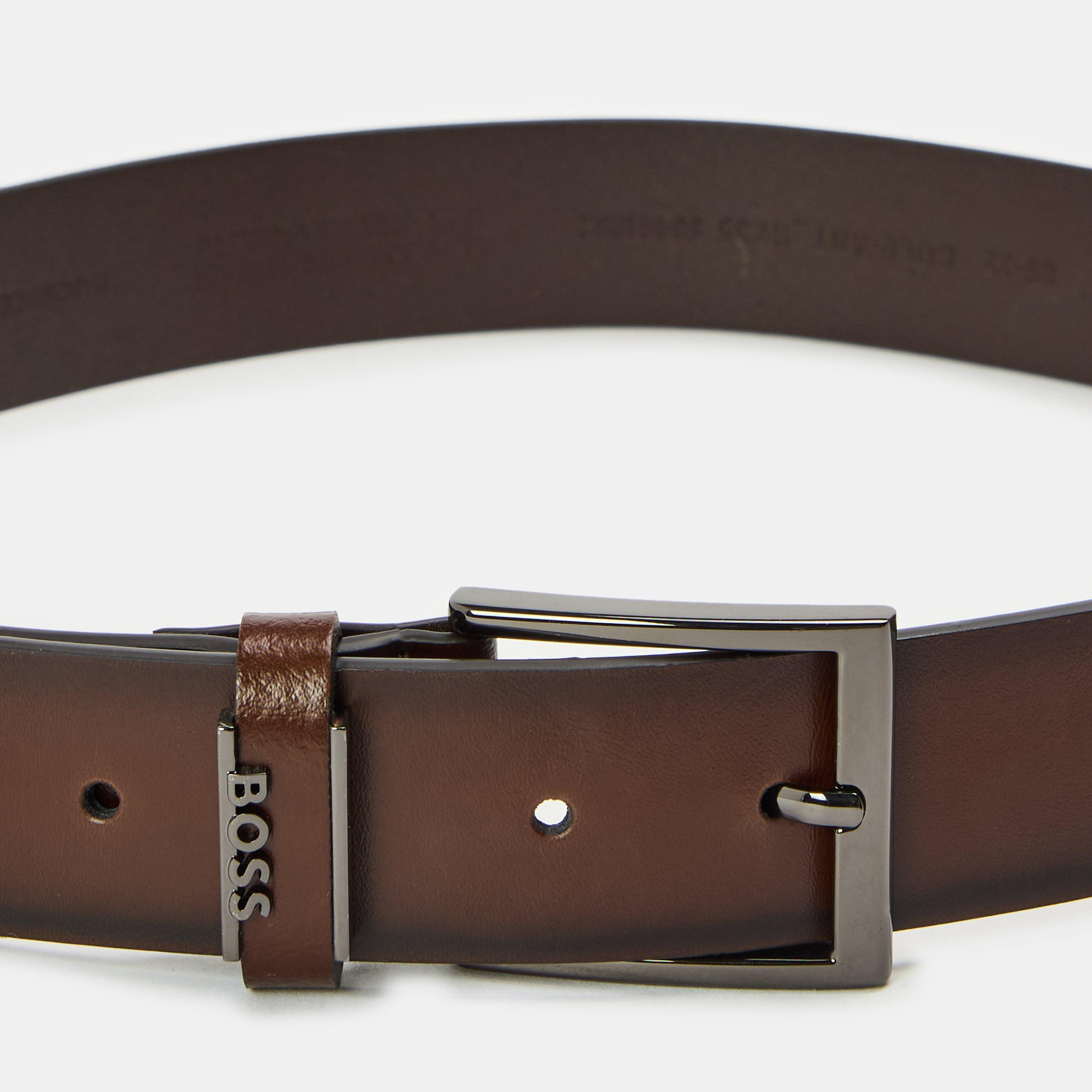 Dark Brown - Boss - Cole-Ant Sz35 10249589 01 Leather Belt Mens - 3