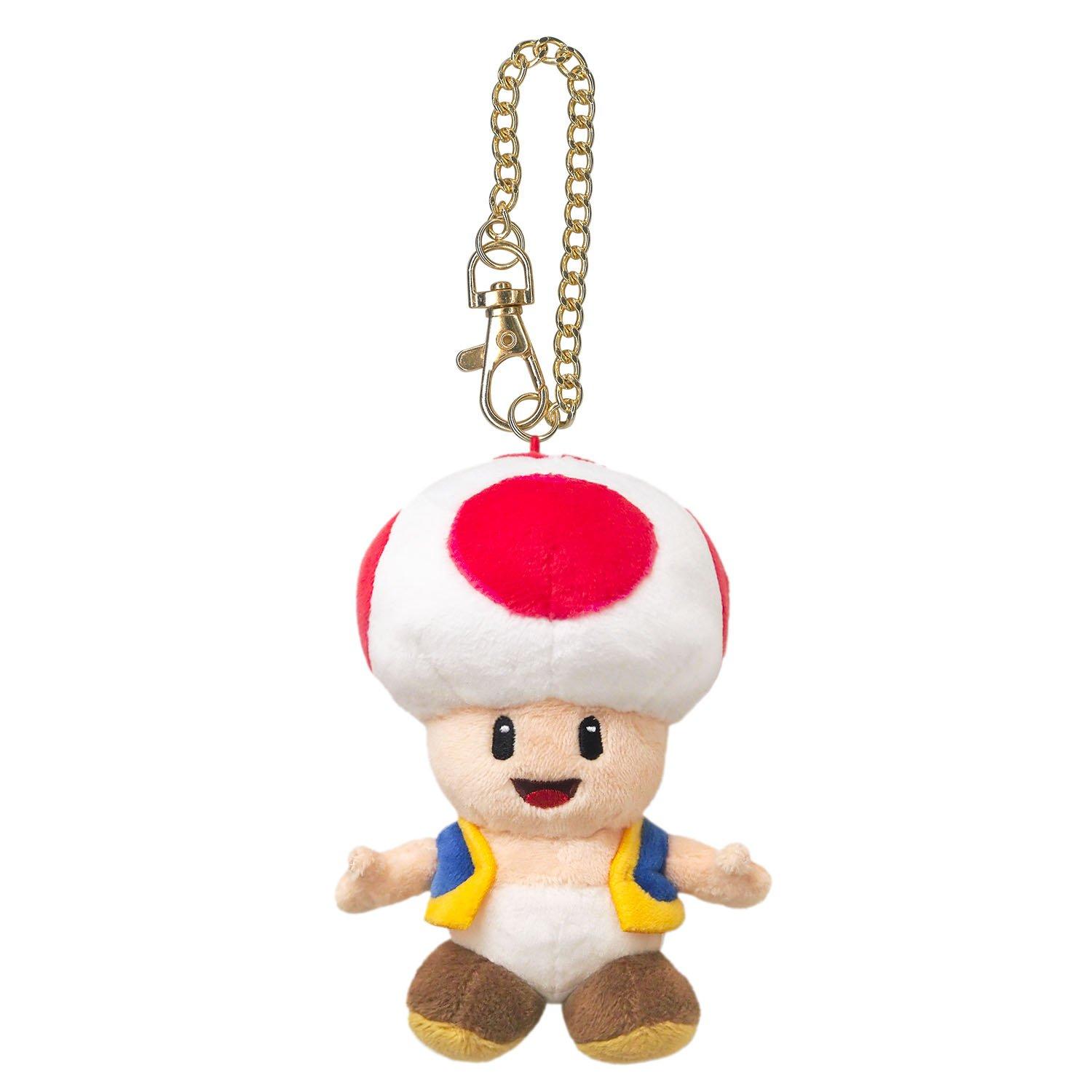 Super Mario  Kids Toad Plush Keychain - San-Ei