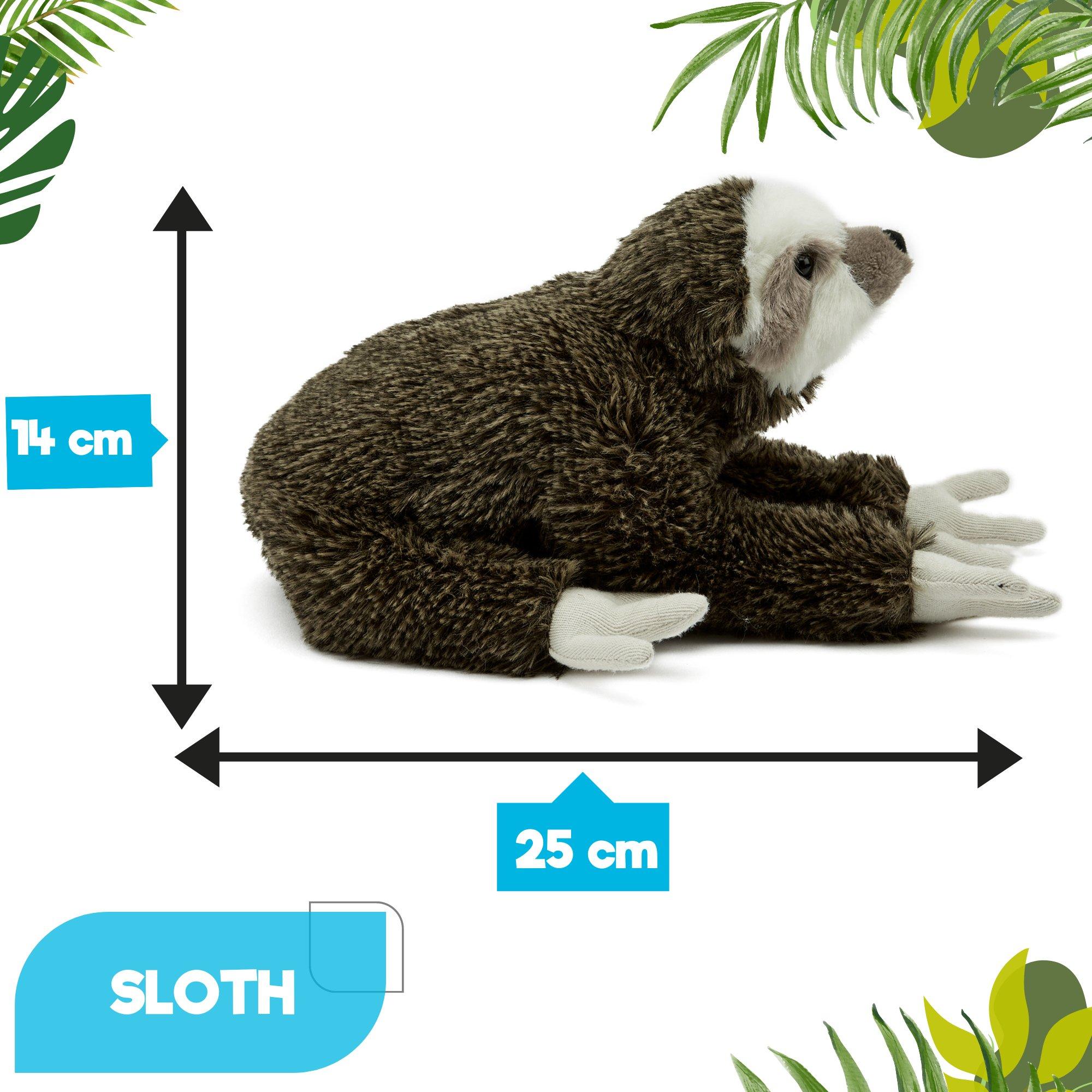 Brown - Zappi Co - Zappi Co Sloth Soft Toy 24 cm ECO - 5