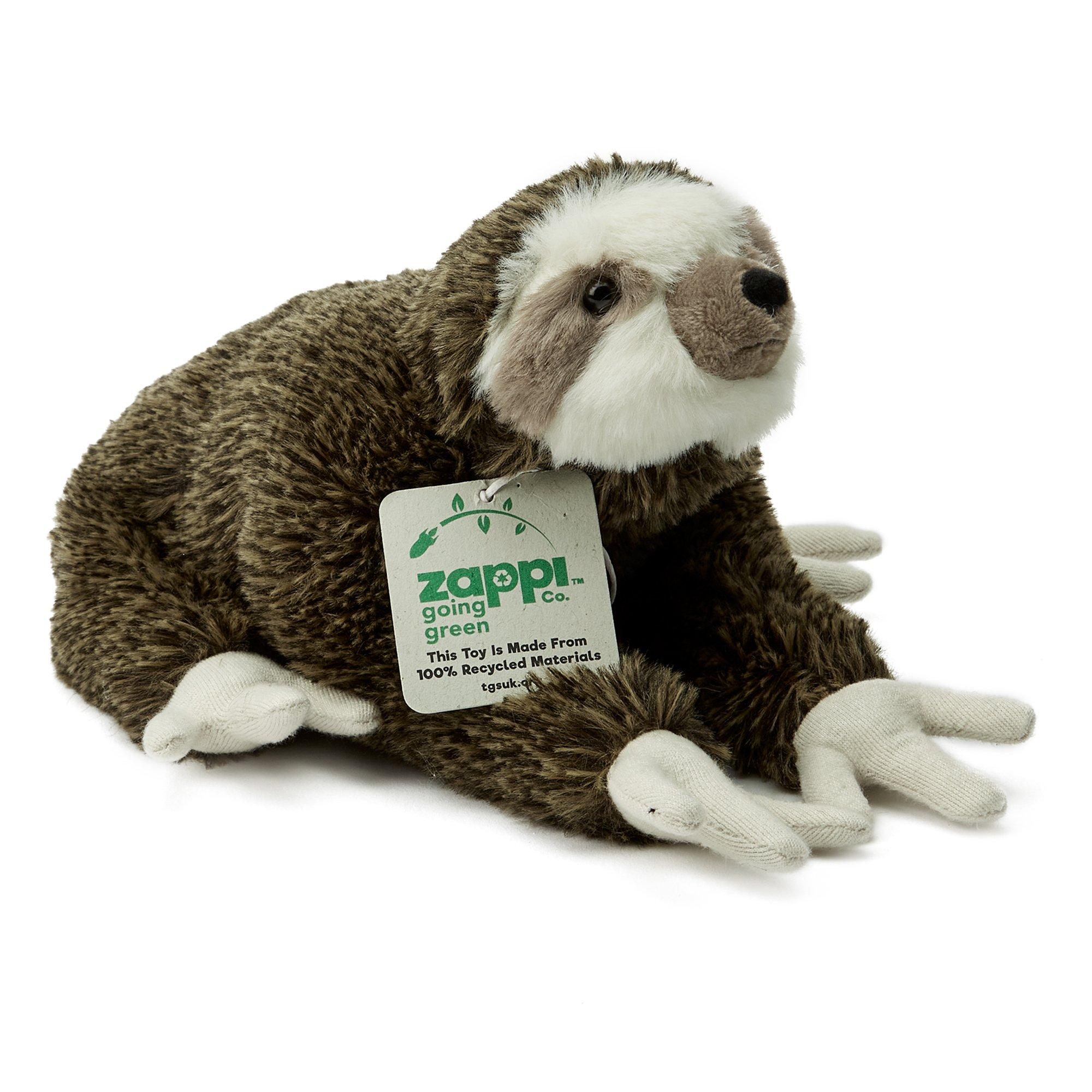 Brown - Zappi Co - Zappi Co Sloth Soft Toy 24 cm ECO - 6
