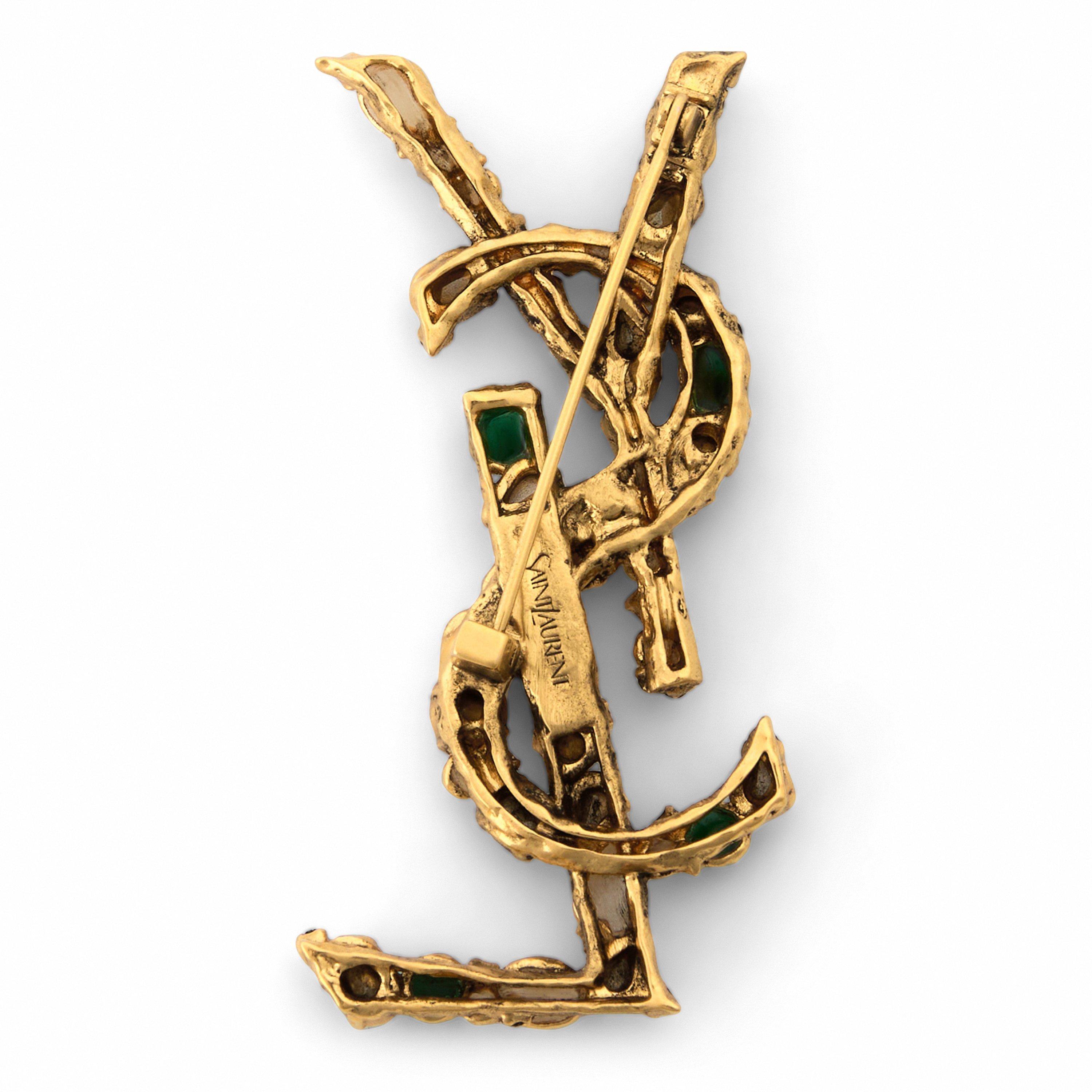 アクセサリー SAINT LAURENT  Brooch Saint Laurent | Saint Crystal Brooch Ld63 | Cruise Fashion