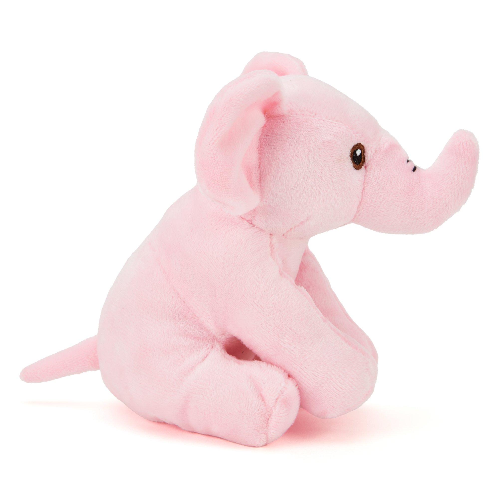 Pink - Zappi Co - Zappi Co Elephant Pink Soft Toy 15 cm ECO - 3