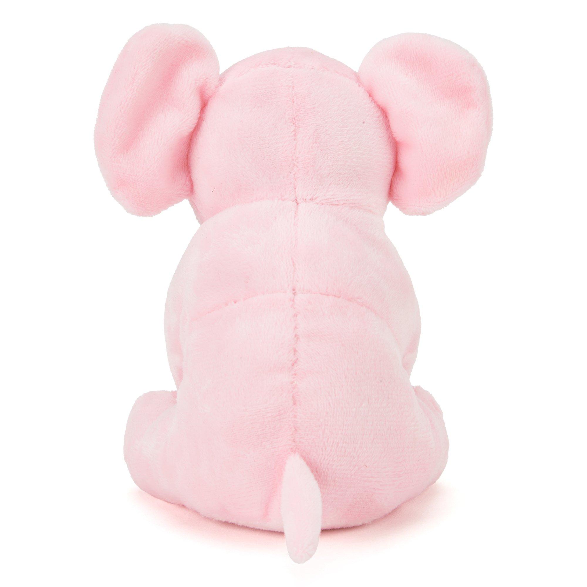 Pink - Zappi Co - Zappi Co Elephant Pink Soft Toy 15 cm ECO - 4