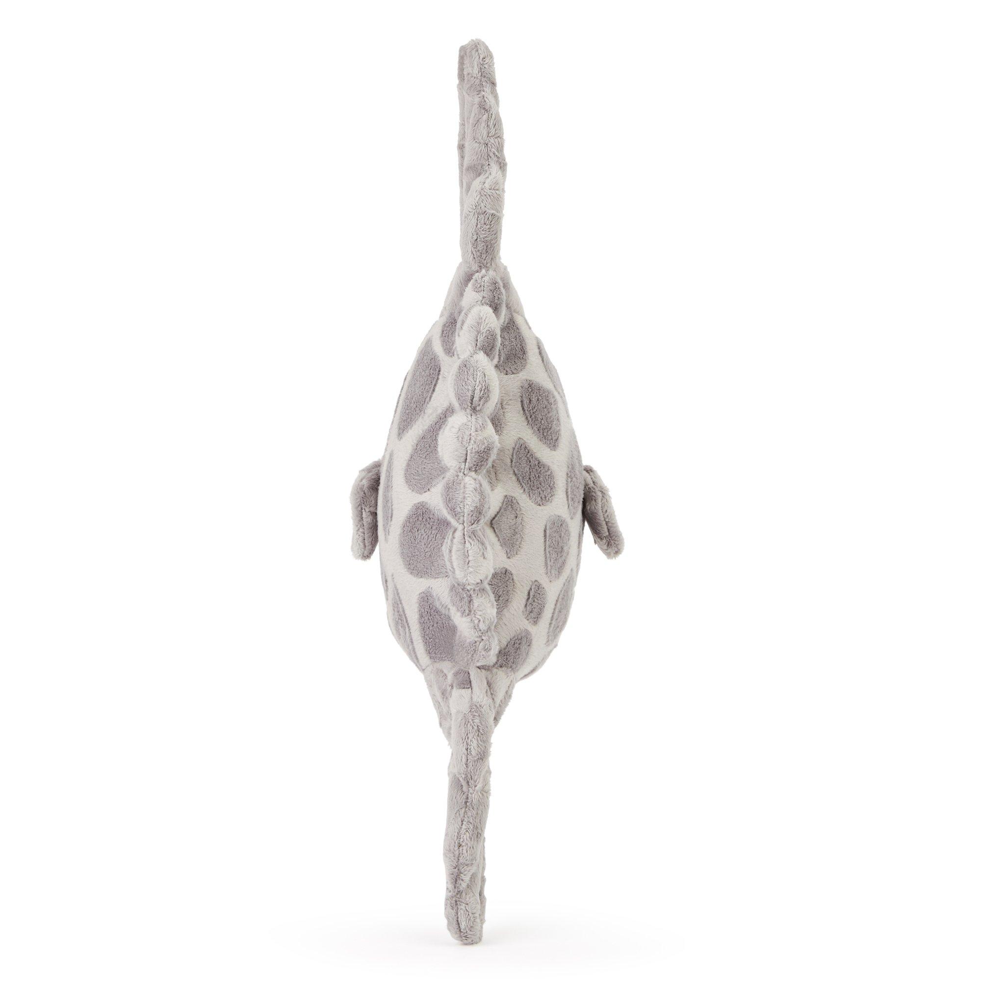 Grey - Zappi Co - Zappi Co Ocean Sunfish Soft Toy 23 cm - 4