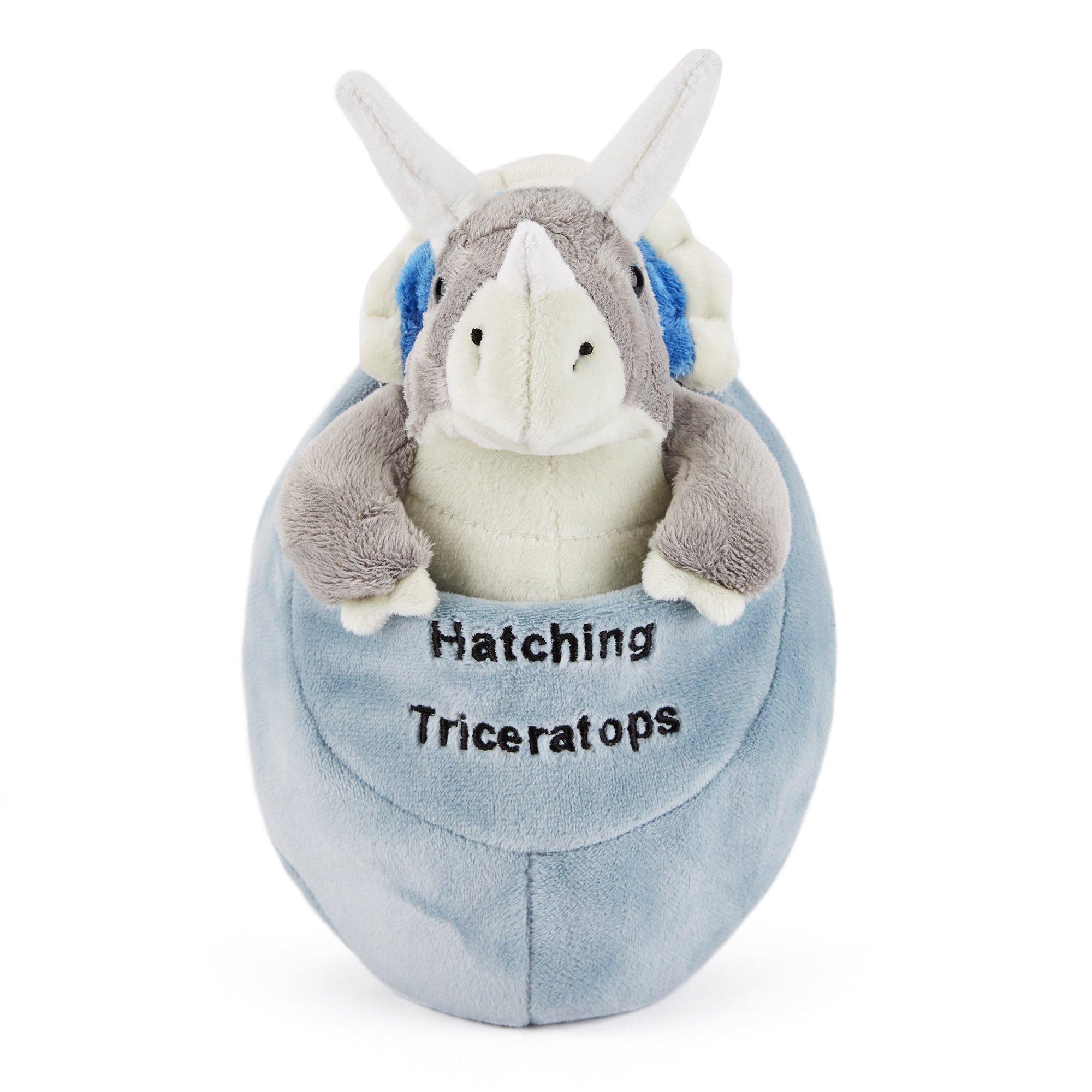 Zappi Co  Infant Team Triceratops Hatching Soft Toy 22 Cm - 