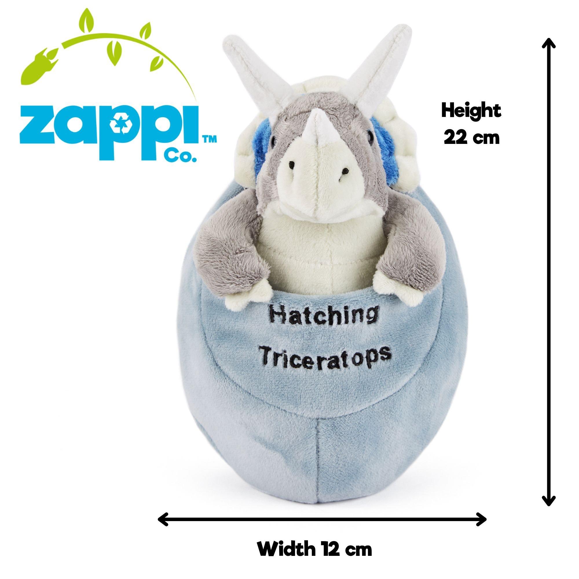 VIŠEBOJAN - Zappi Co - Zappi Co Triceratops Hatching Soft Toy 22 cm - 4