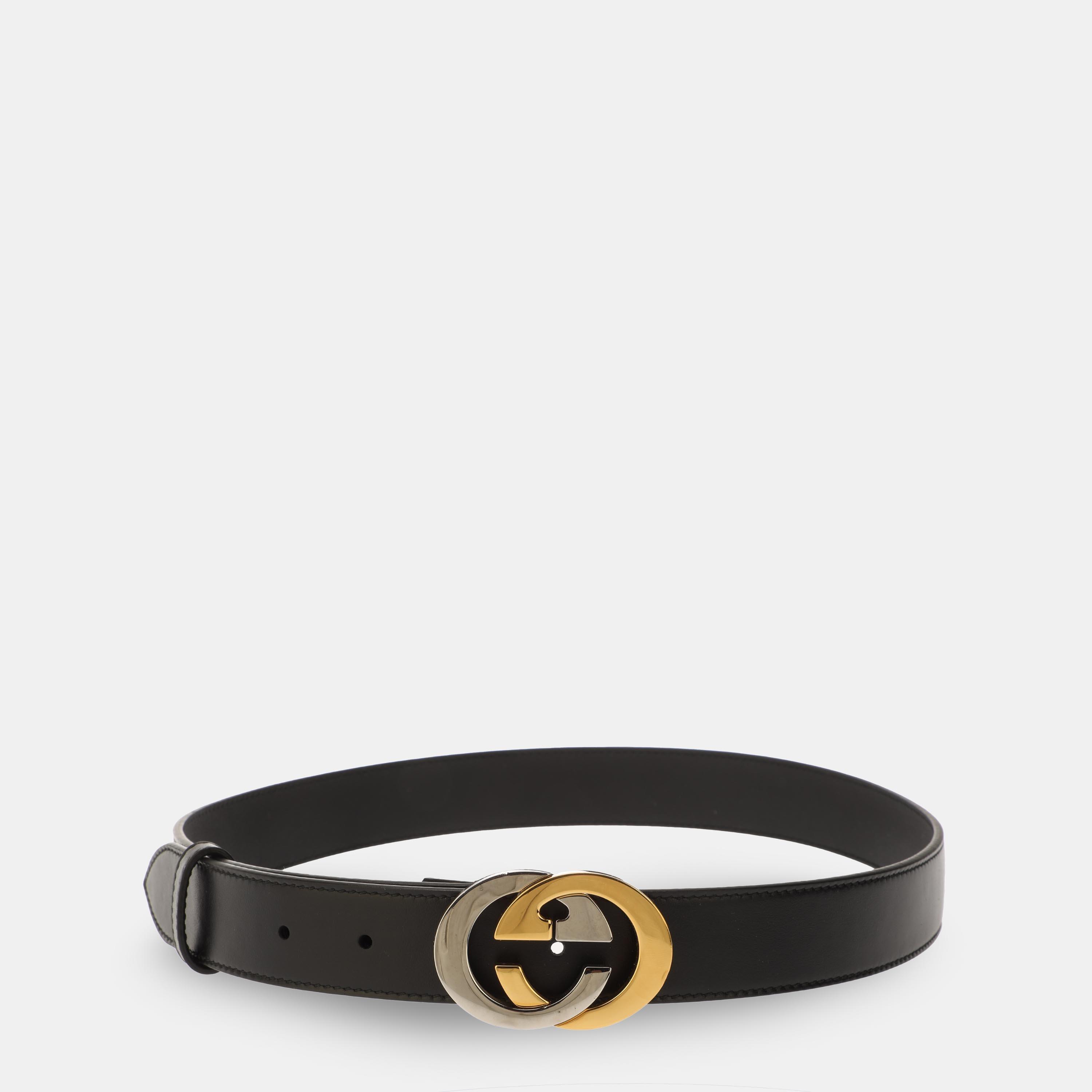 Black - Gucci - Men's Leather Belt - 1