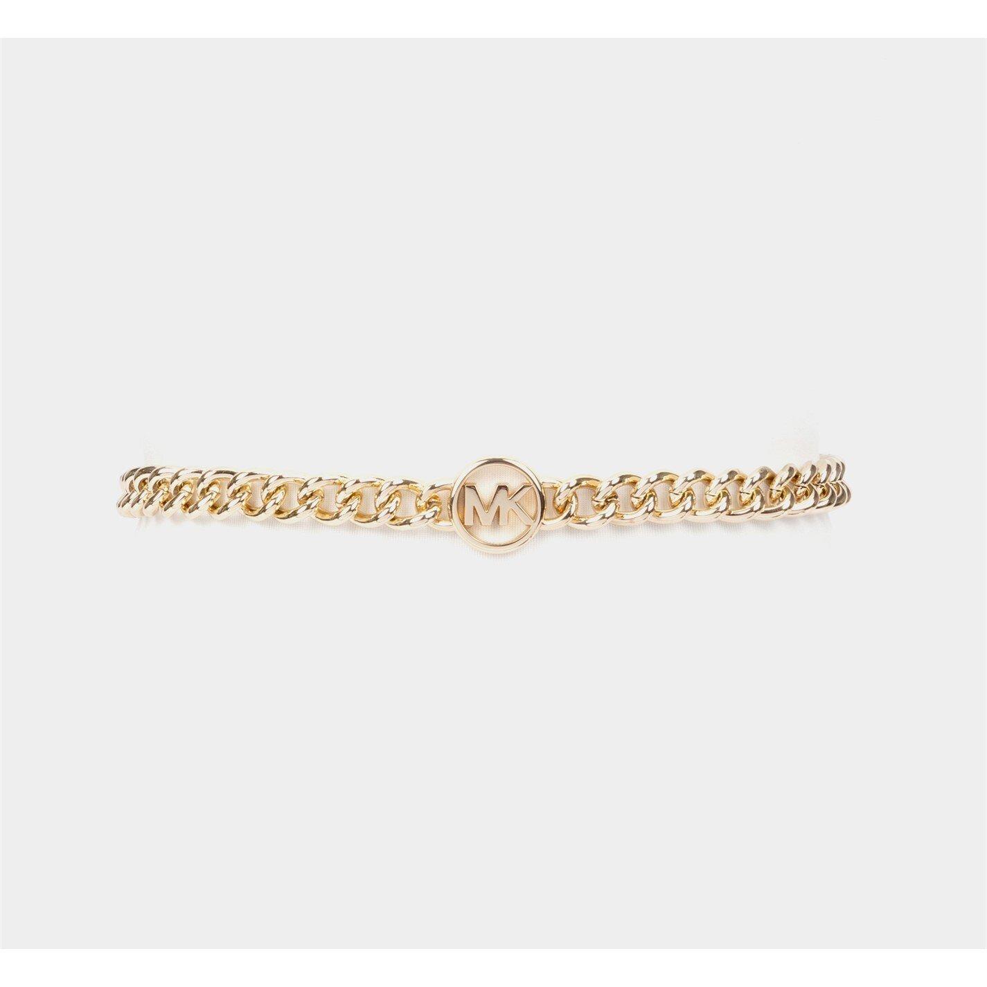 Gld - MICHAEL Michael Kors - Women's Logo Chain Belt - 4