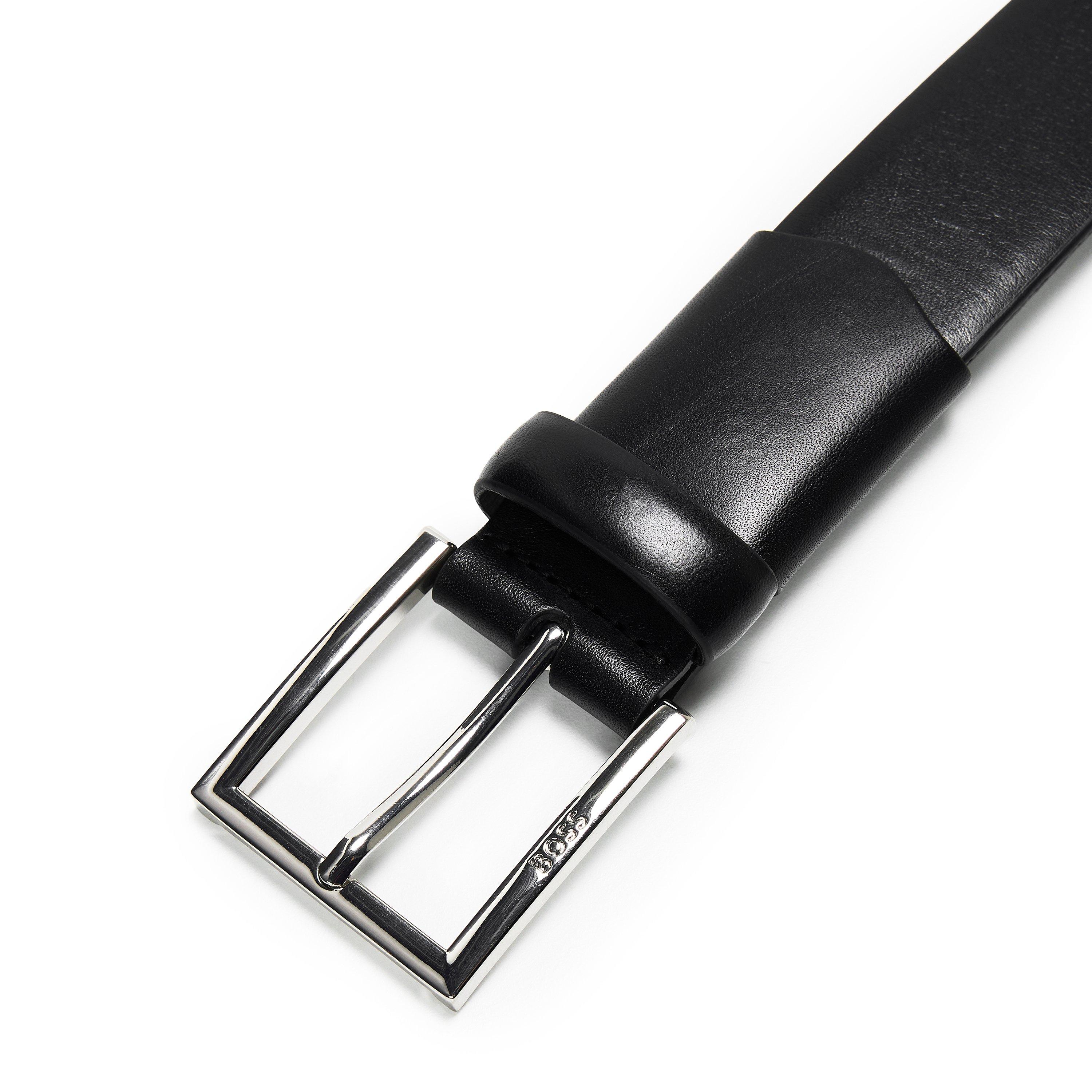 Black - Boss - Dressletic Sz35 10212707 01 Leather Belt Mens - 3