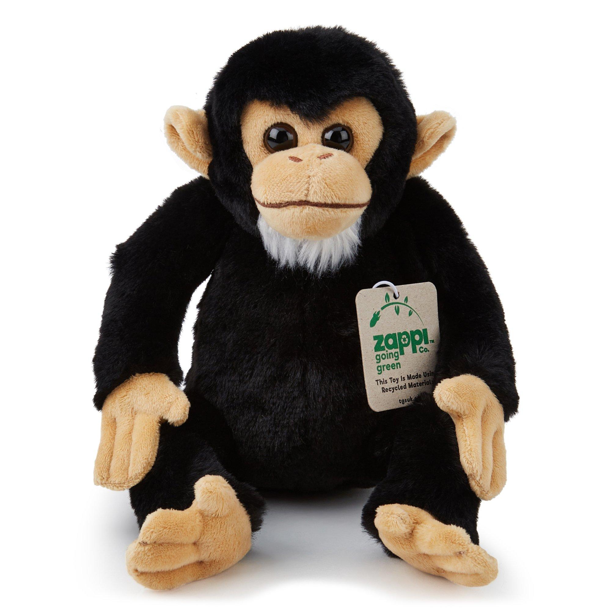 Black - Zappi Co - Zappi Co Chimpanzee Soft Toy 20 cm ECO - 5