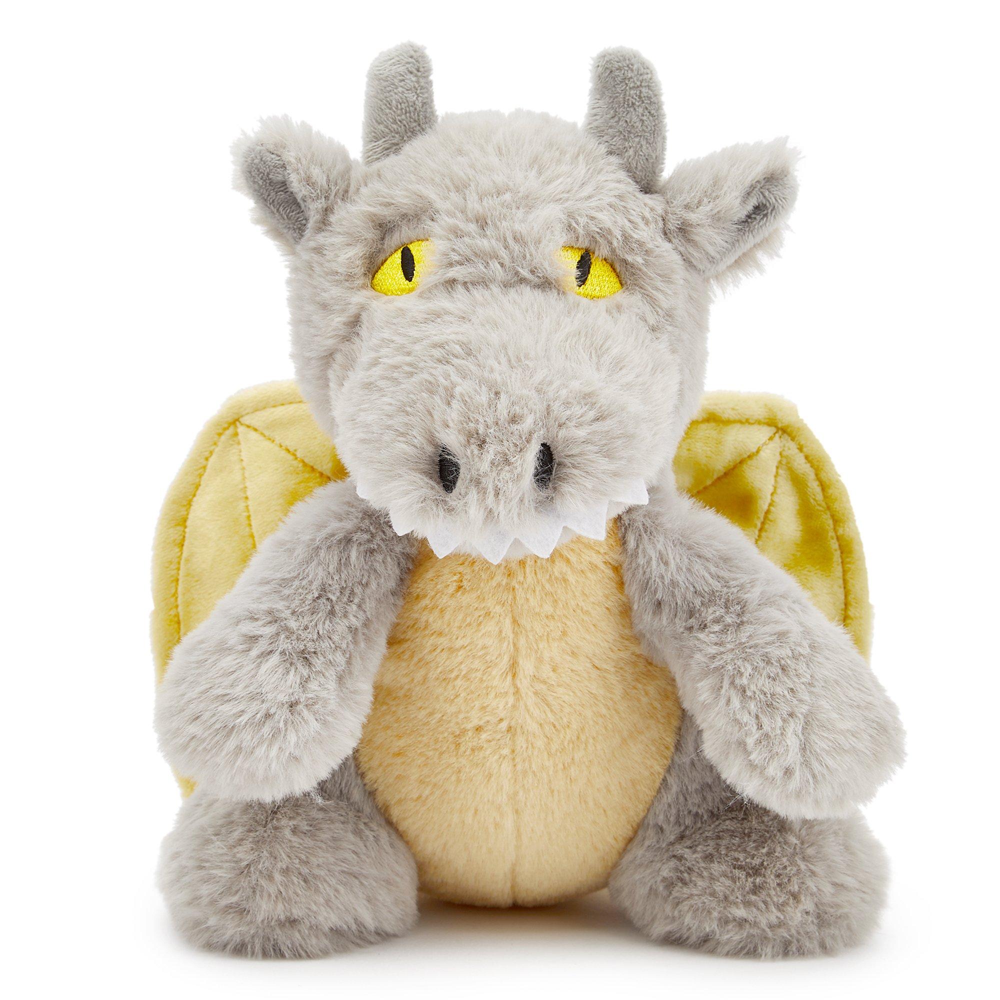 Zappi Co  Infant Team Dragon Soft Toy 21 Cm Eco Grey