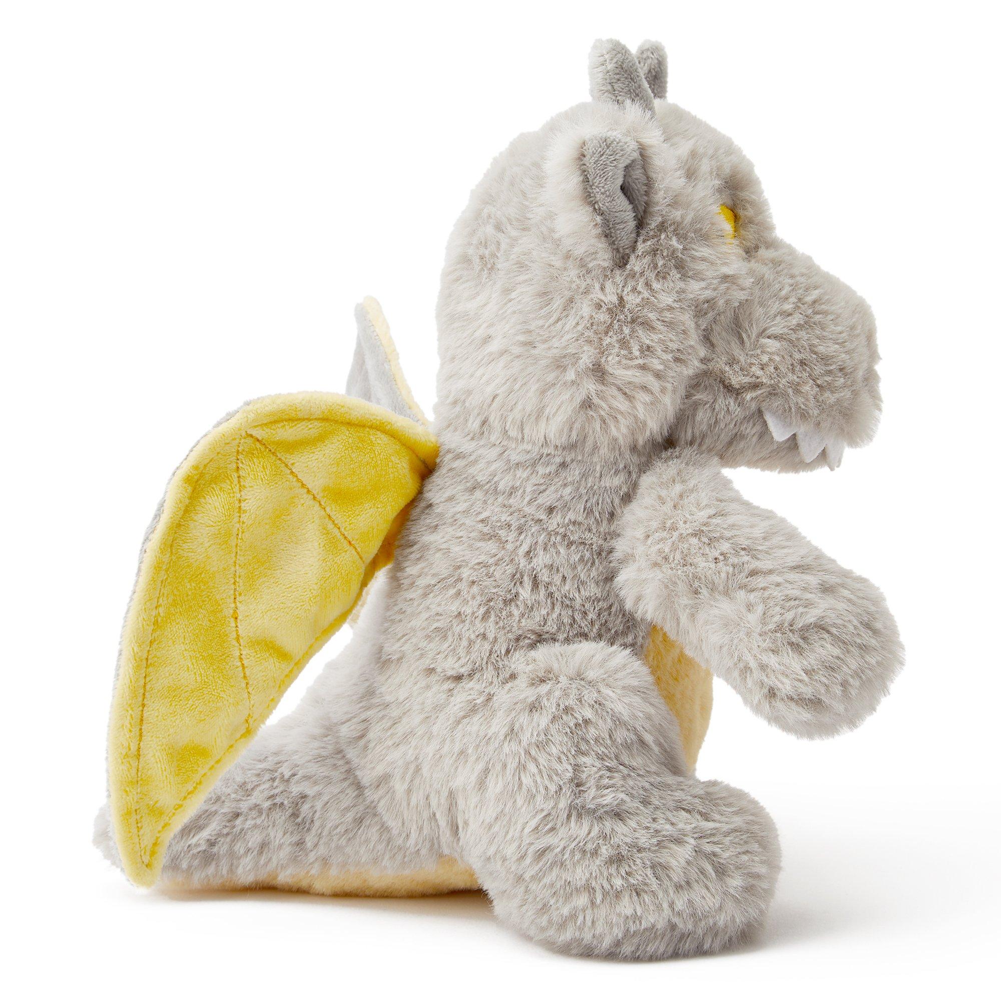Grey - Zappi Co - Zappi Co Dragon Grey Soft Toy 21 cm ECO - 3