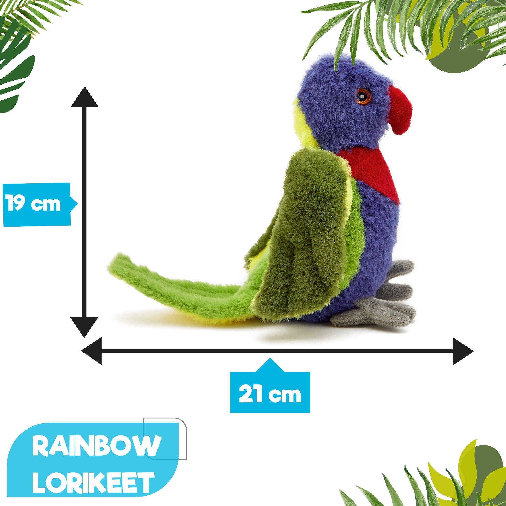 Multi - Zappi Co - Zappi Co Rainbow Lorikeet Soft Toy 21 cm ECO - 6