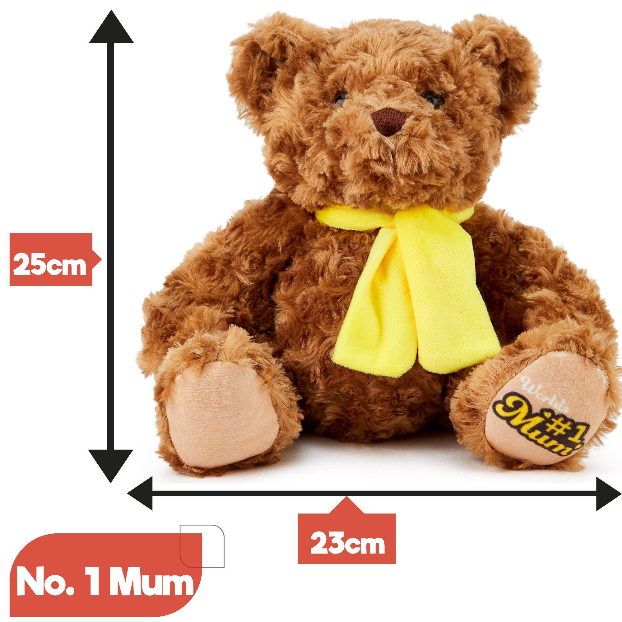 Marron - Zappi Co - Zappi Co Mothers Classic Bear Soft Toy 25 cm - 6