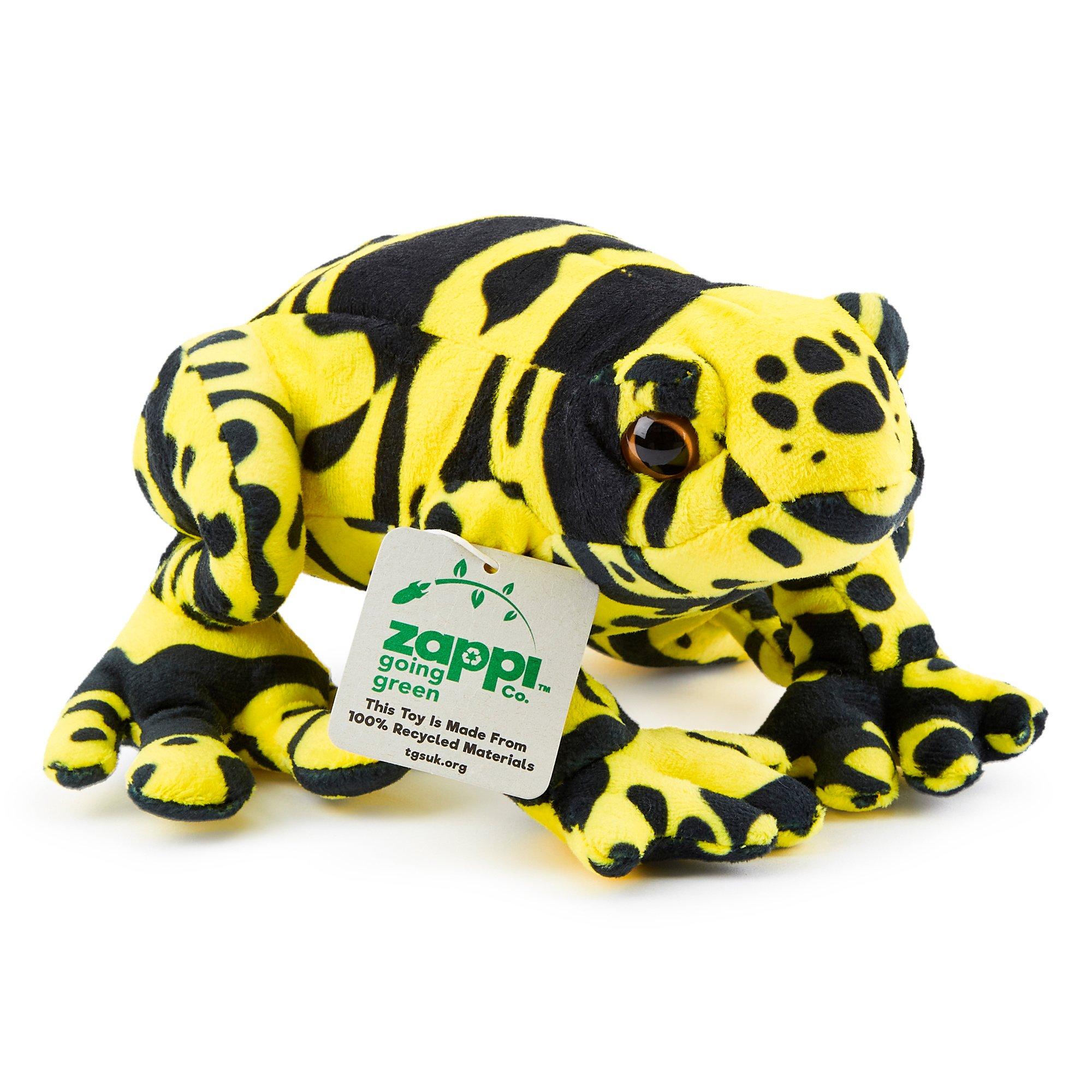 Multi - Zappi Co - Zappi Co Yellow Banded Poison Dart Frog Soft Toy 20 cm ECO - 5