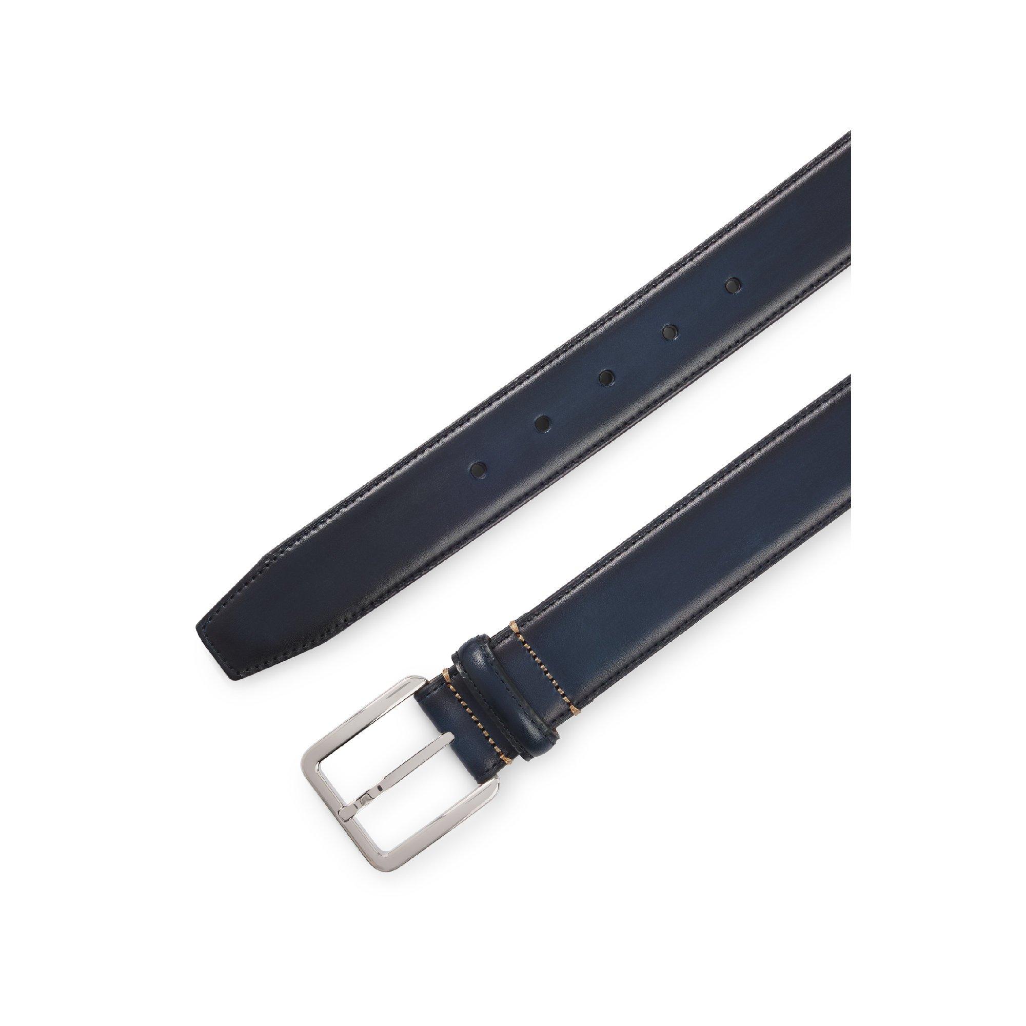 Dark Blue - Boss - Lars-St Sz35 10260113 01 Leather Belt Mens - 2