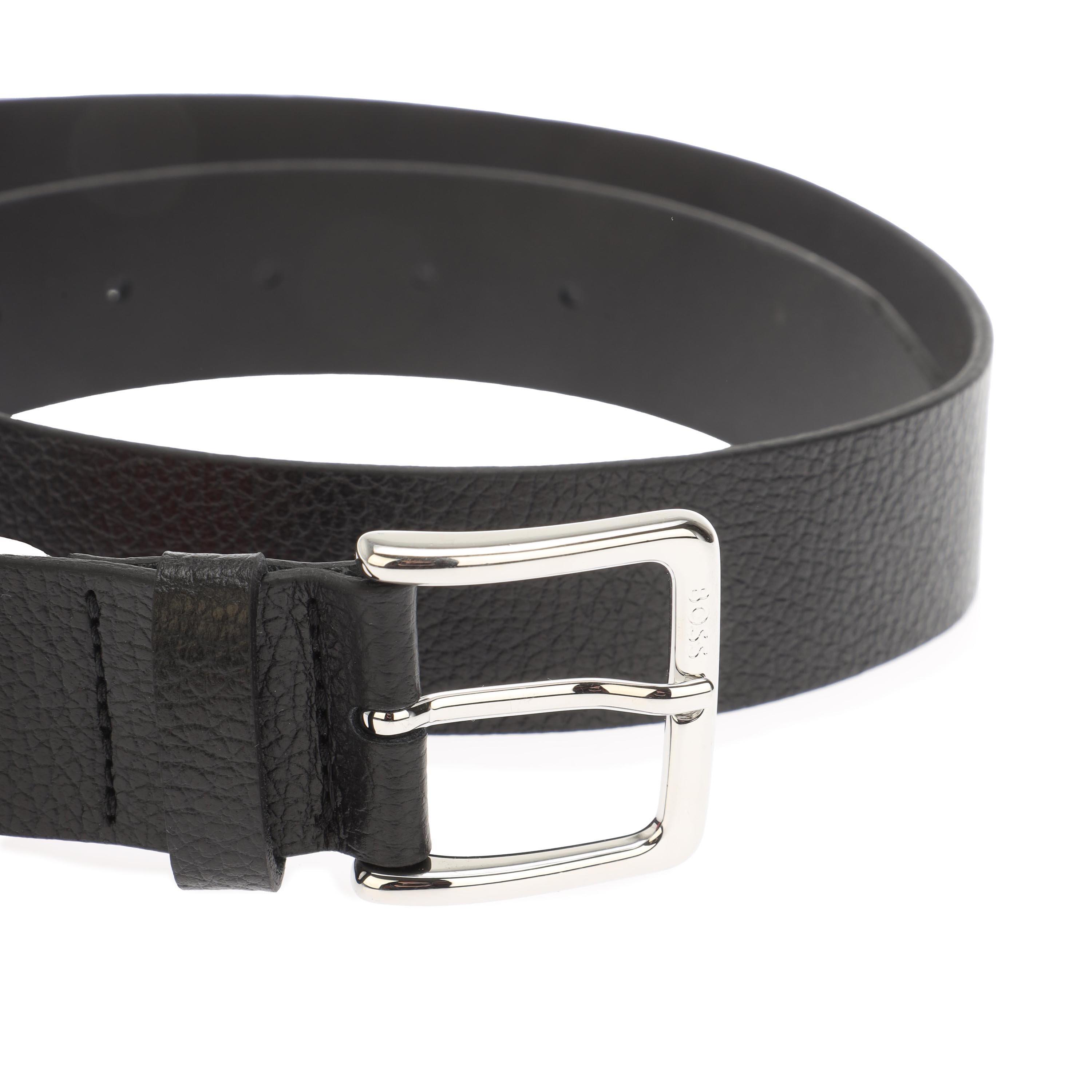 Black - Boss - Ronnie-Gr Sz35 10263177 01 Leather Belt Mens - 3