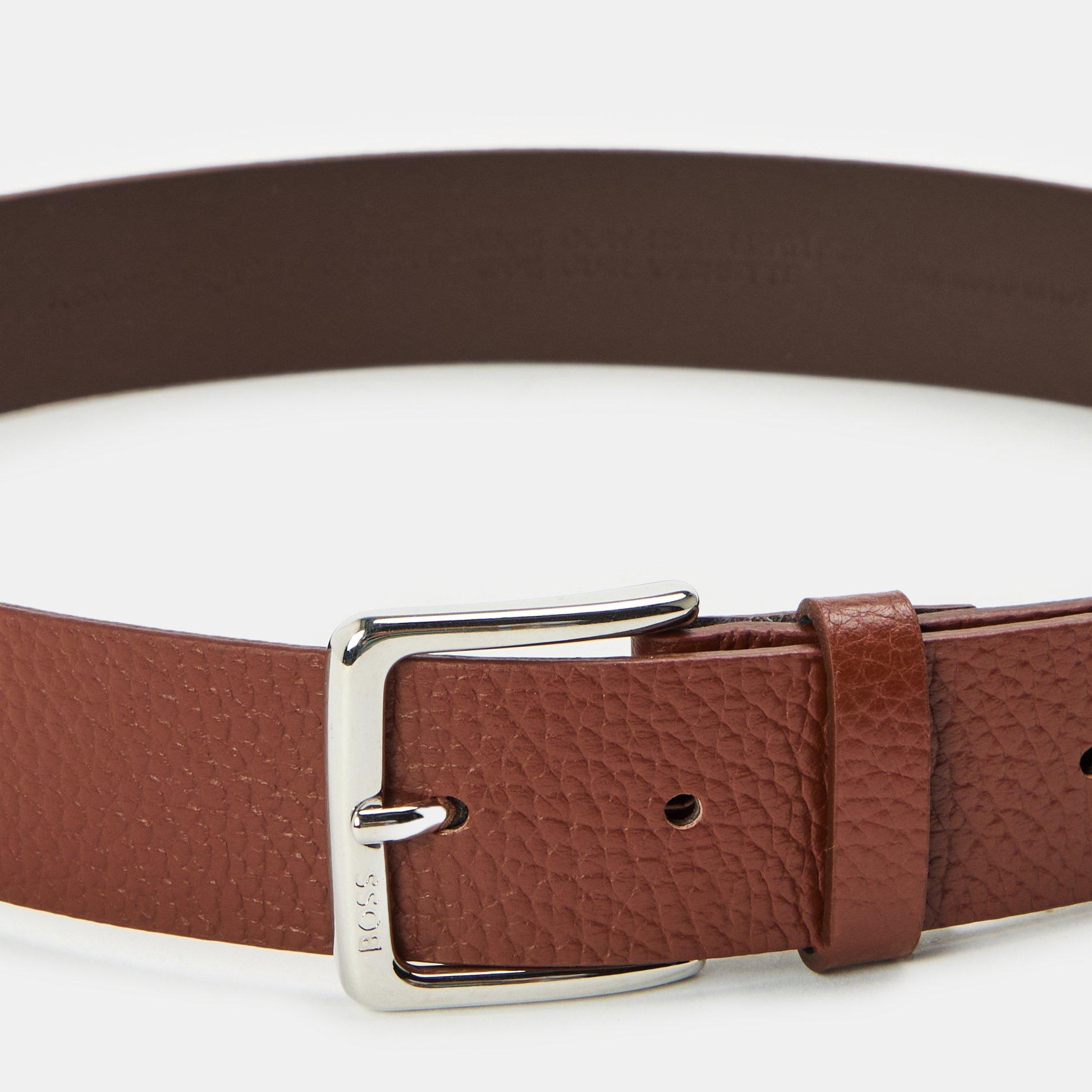 Medium Brown - Boss - Ronnie-Gr Sz35 10263177 01 Leather Belt Mens - 3