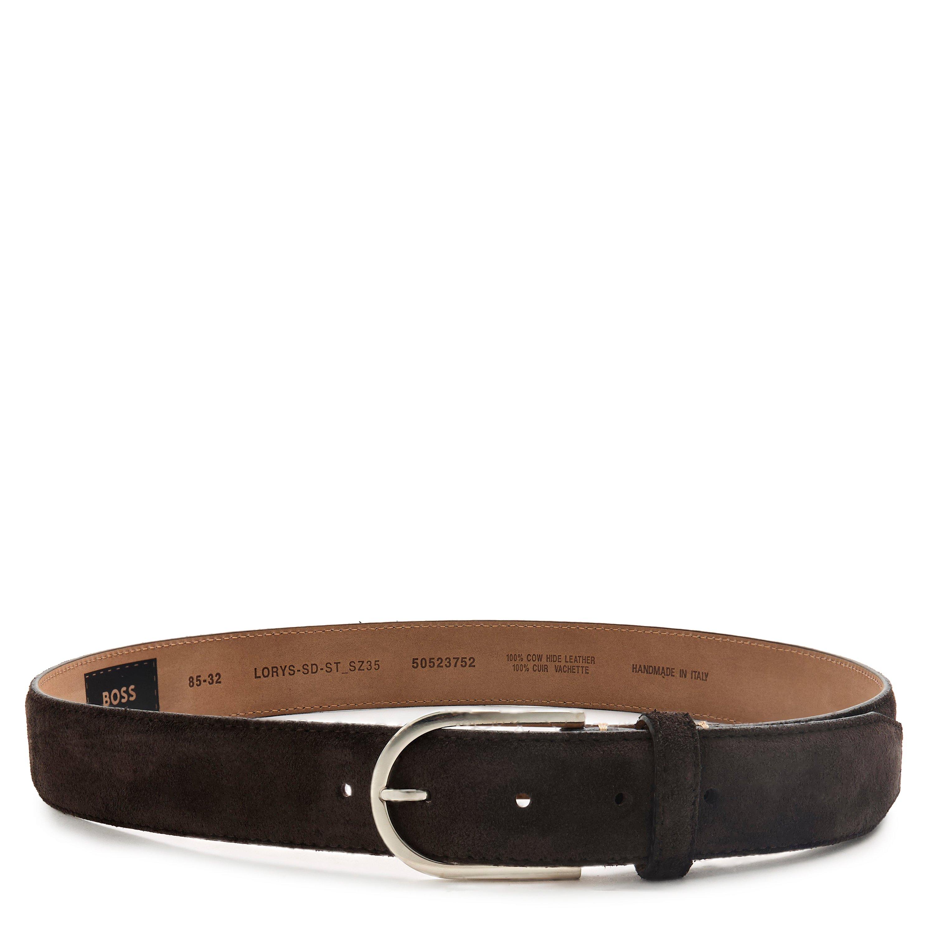 Dark Brown - Boss - Men's Lorys St Leather Belt - 1