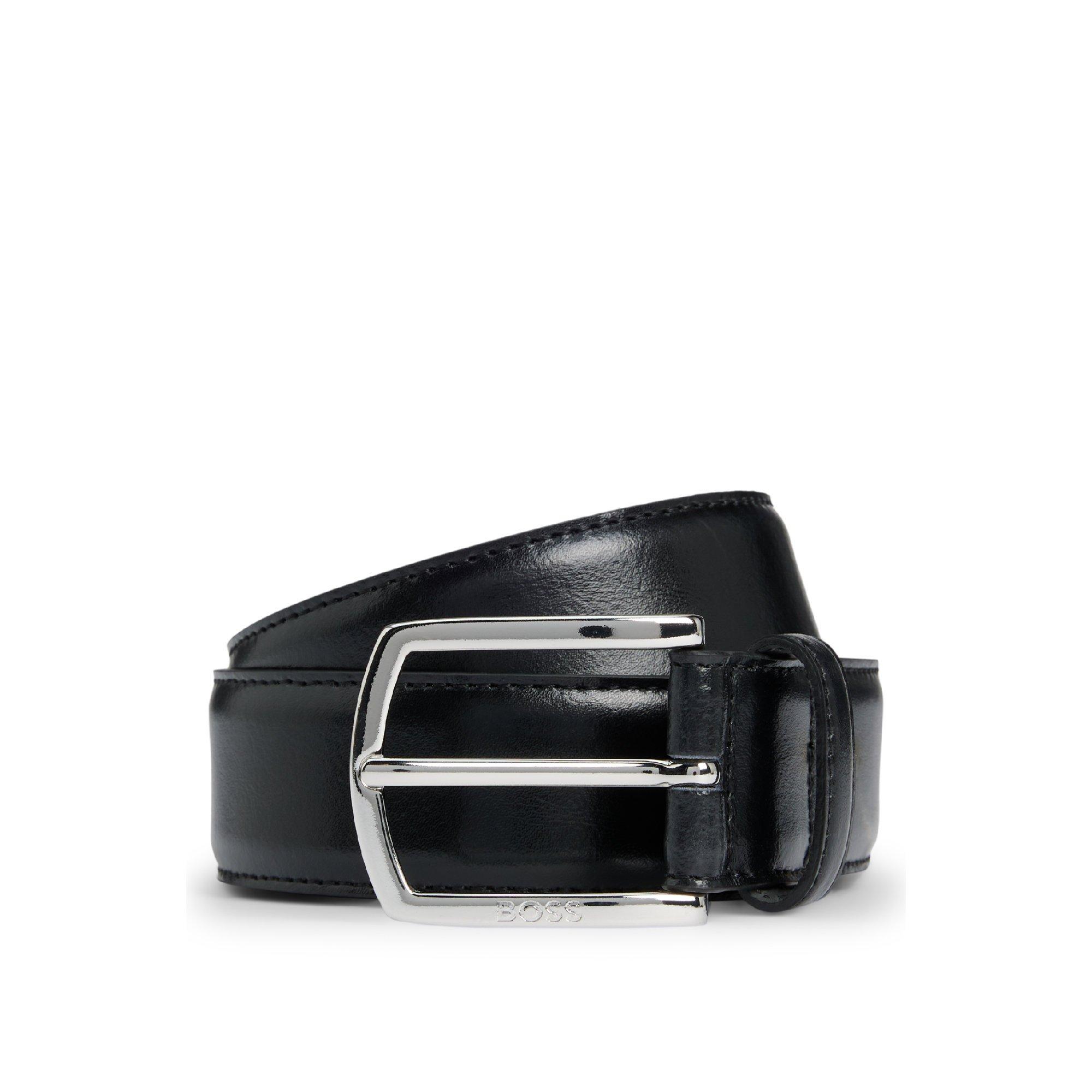 Black - Boss - Men's Claus Tx St Leather Belt - 1