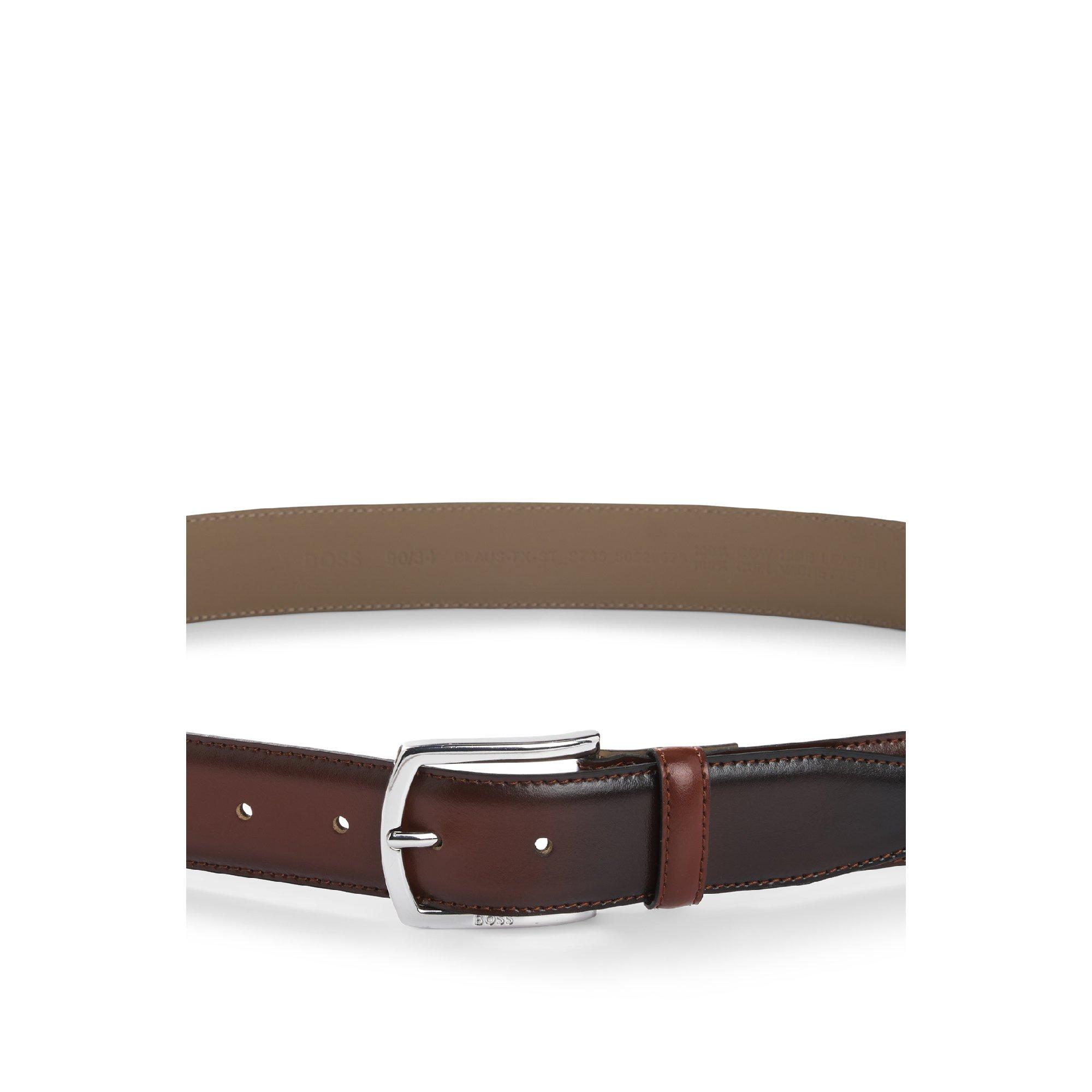 Medium Brown - Boss - Claus-Tx-St Sz35 10245933 01 Leather Belt Mens - 3