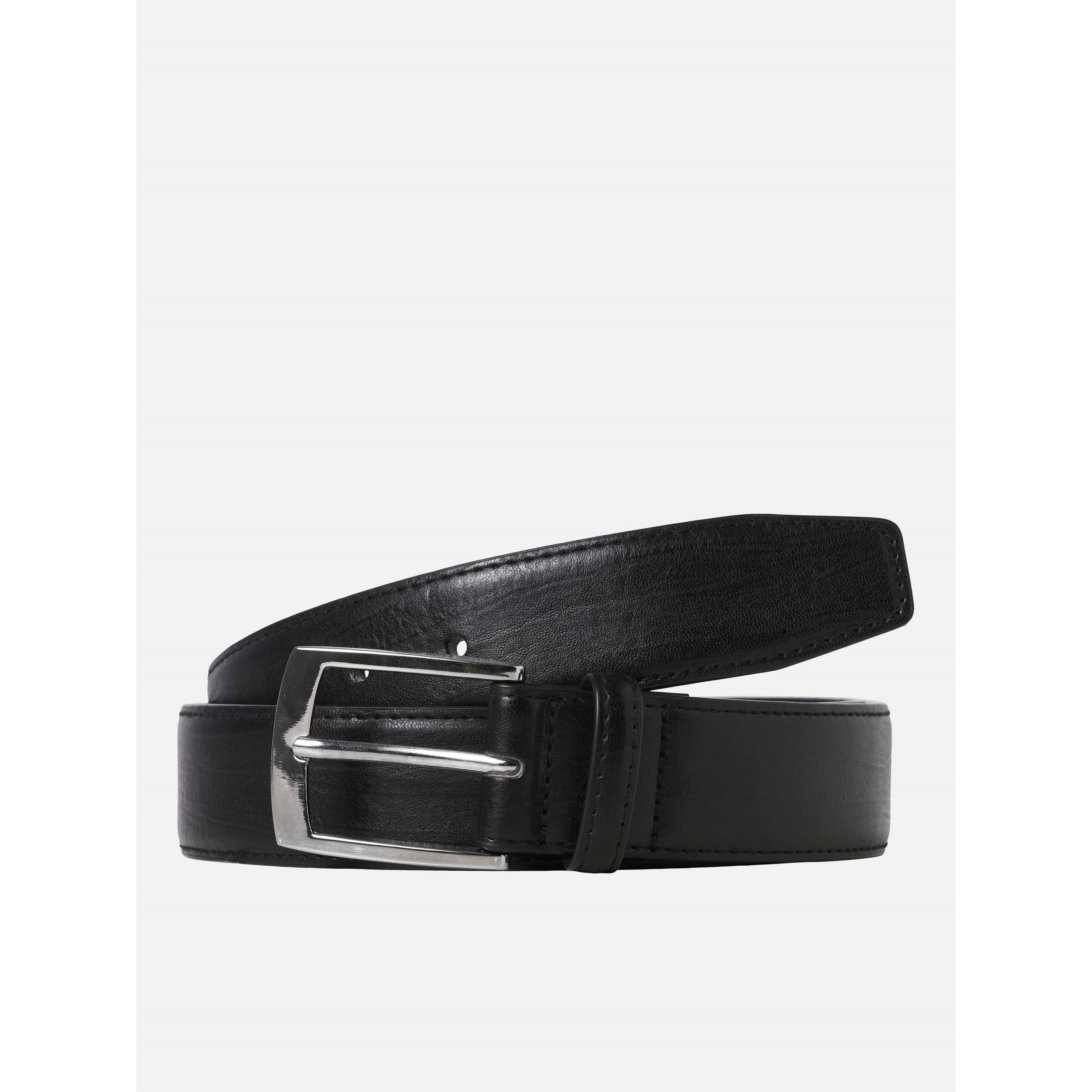 Jack And Jones Men's Markus Faux Leather Belt - Black - 80