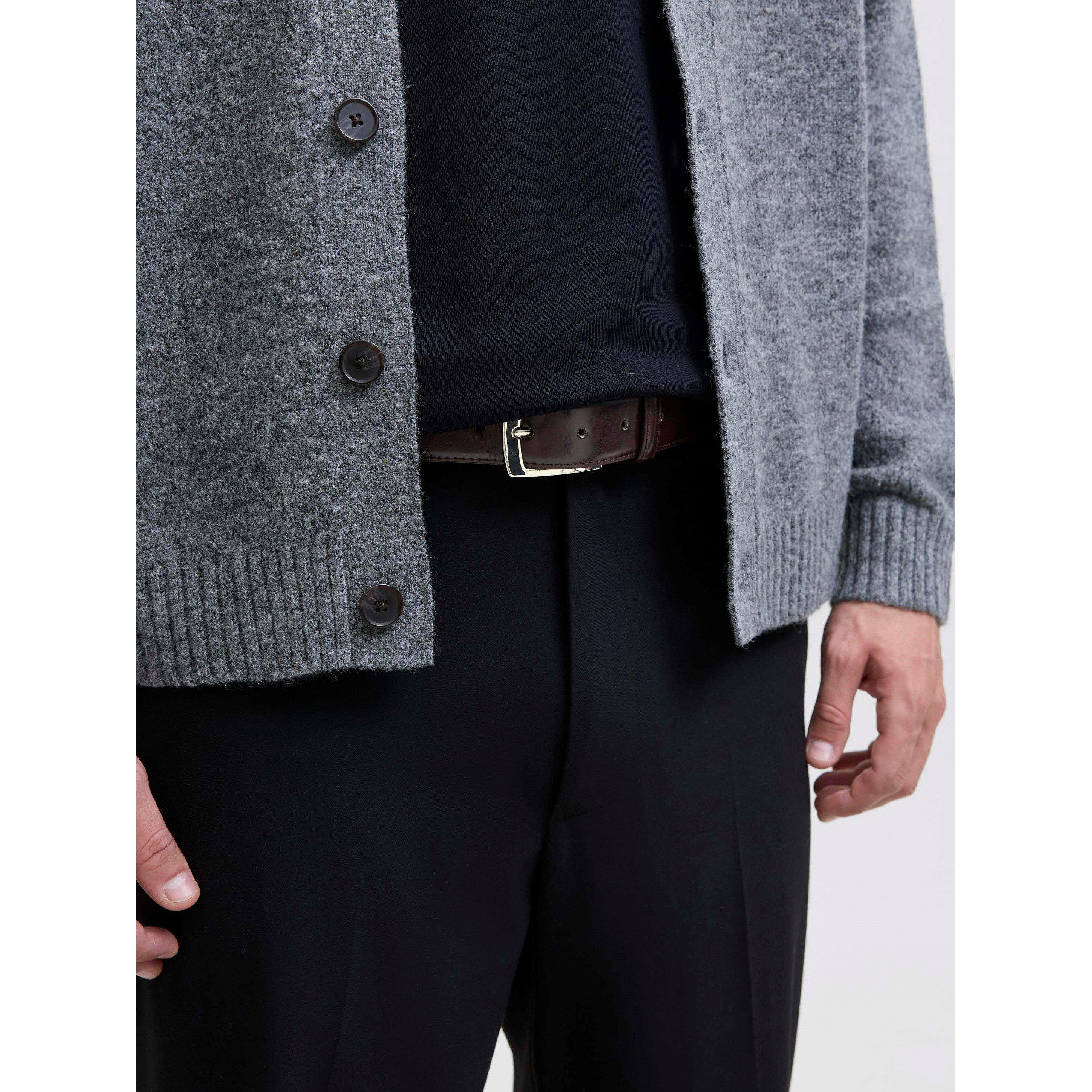Brauner Stein - Jack and Jones - Men's Markus Faux Leather Belt - 5