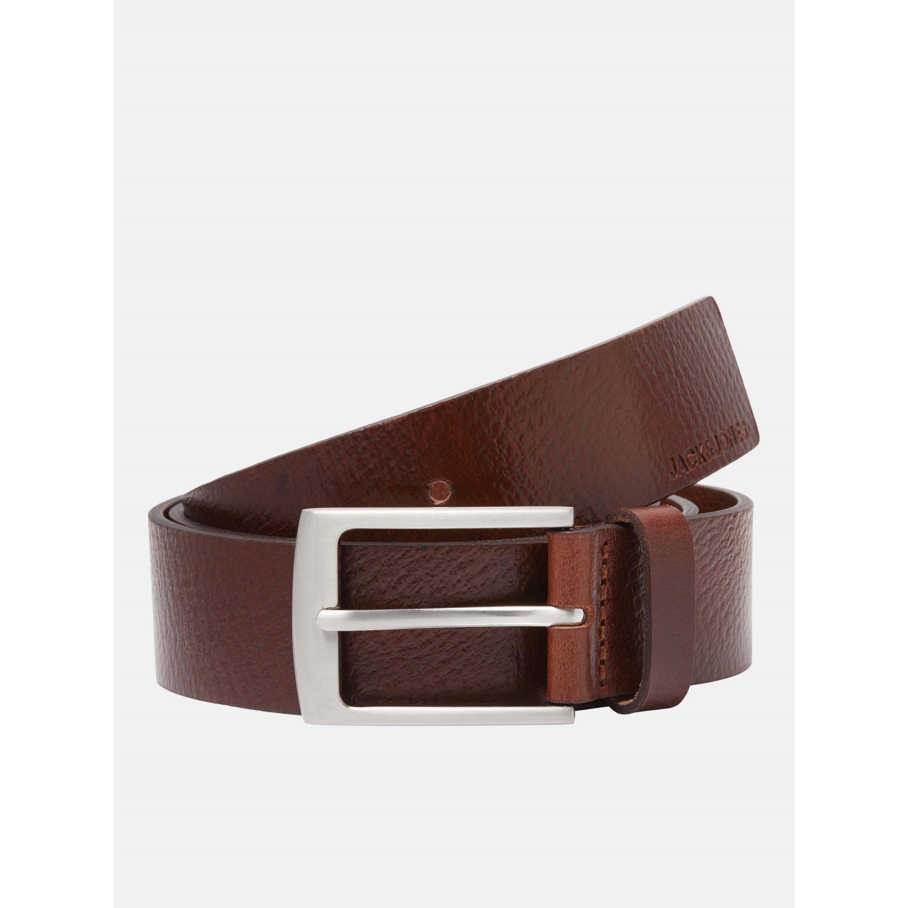 Jack And Jones Men's Leather Belt - Brown Stone - 105