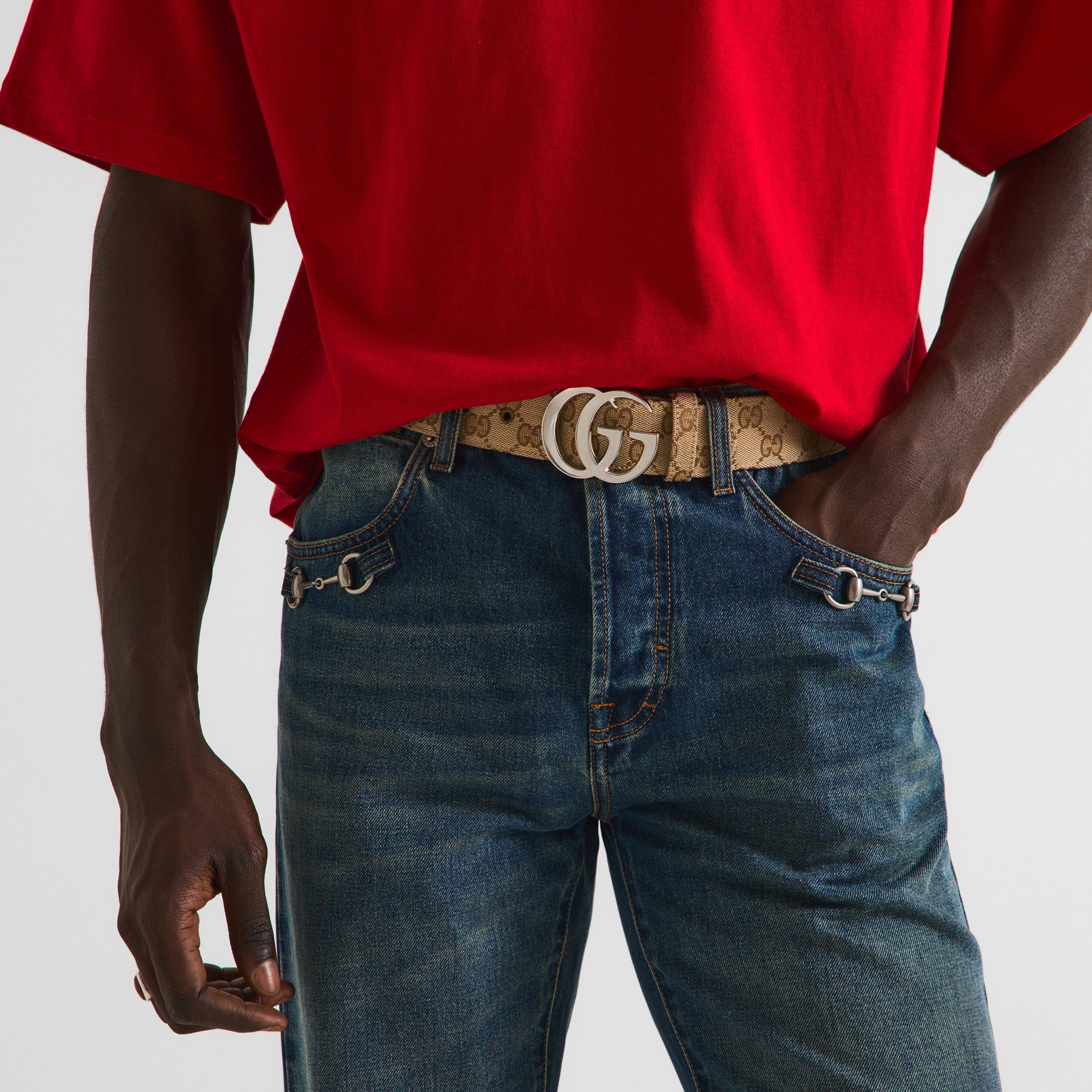 Sand - Gucci - Men's Leather Belt - 3