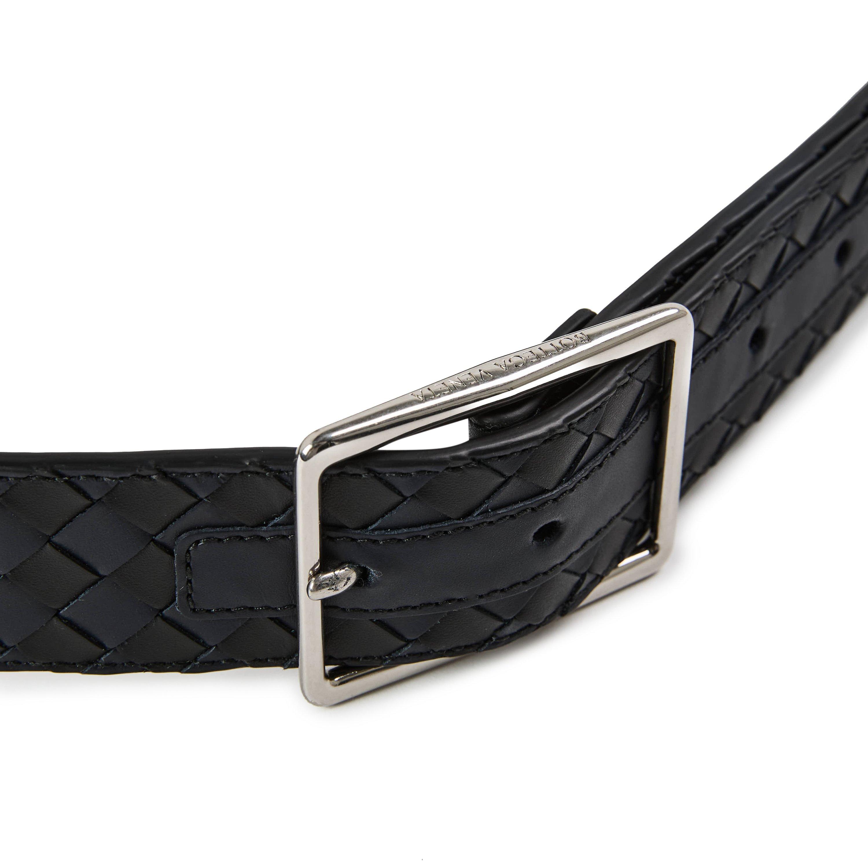 Black/Navy - Bottega Veneta - BV Intrec Belt Sn62 - 3
