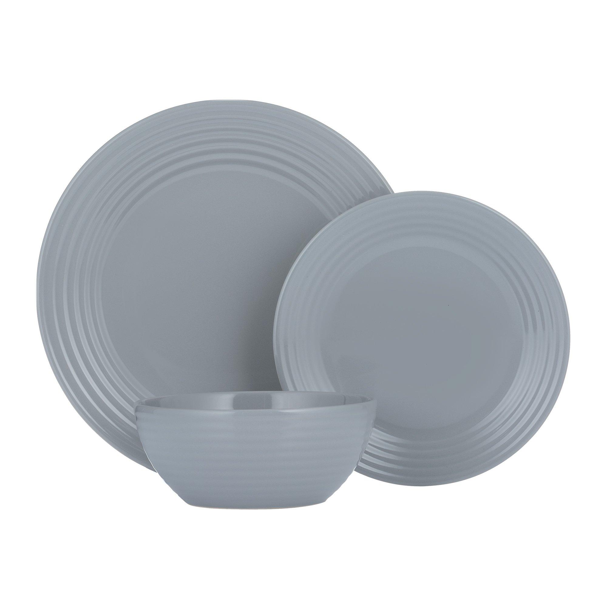 Grey - Typhoon - Living grey 12pce set dinnerset - 1