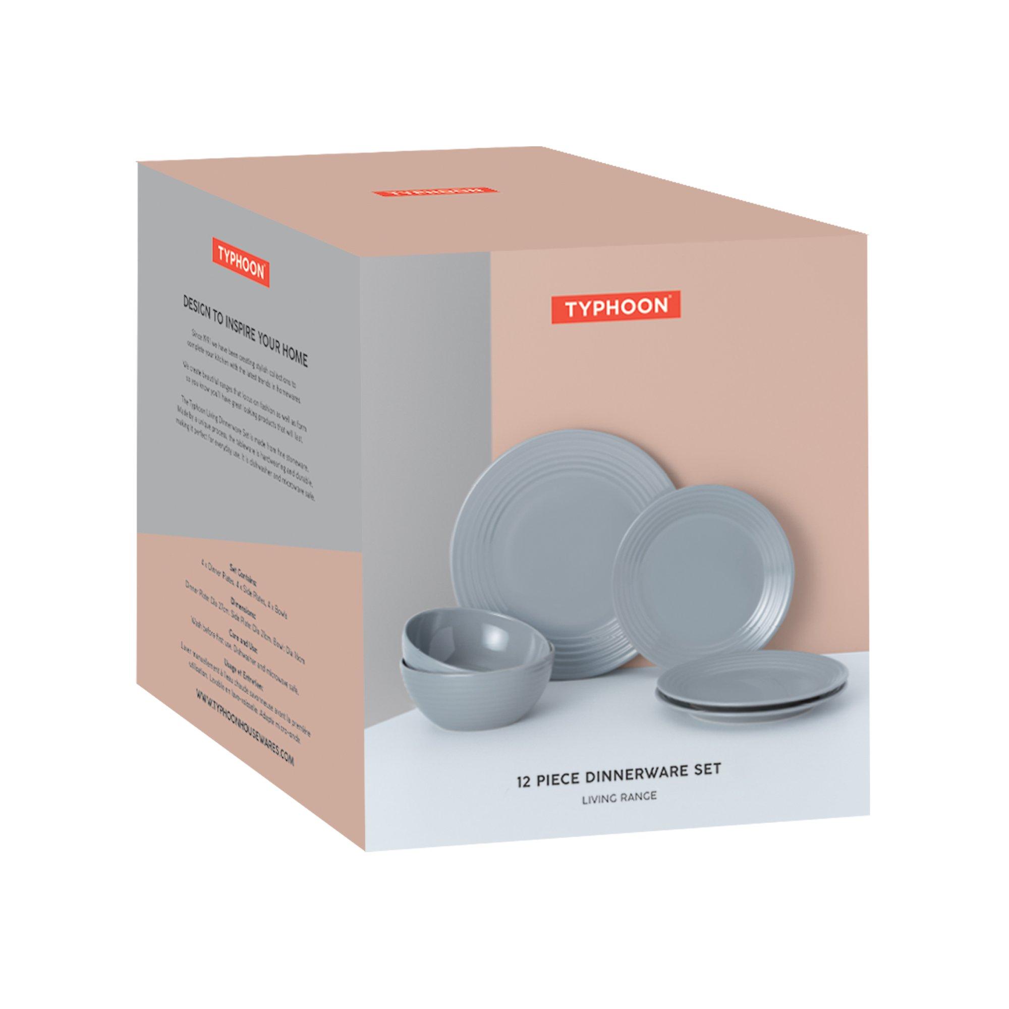 Grey - Typhoon - Living grey 12pce set dinnerset - 2