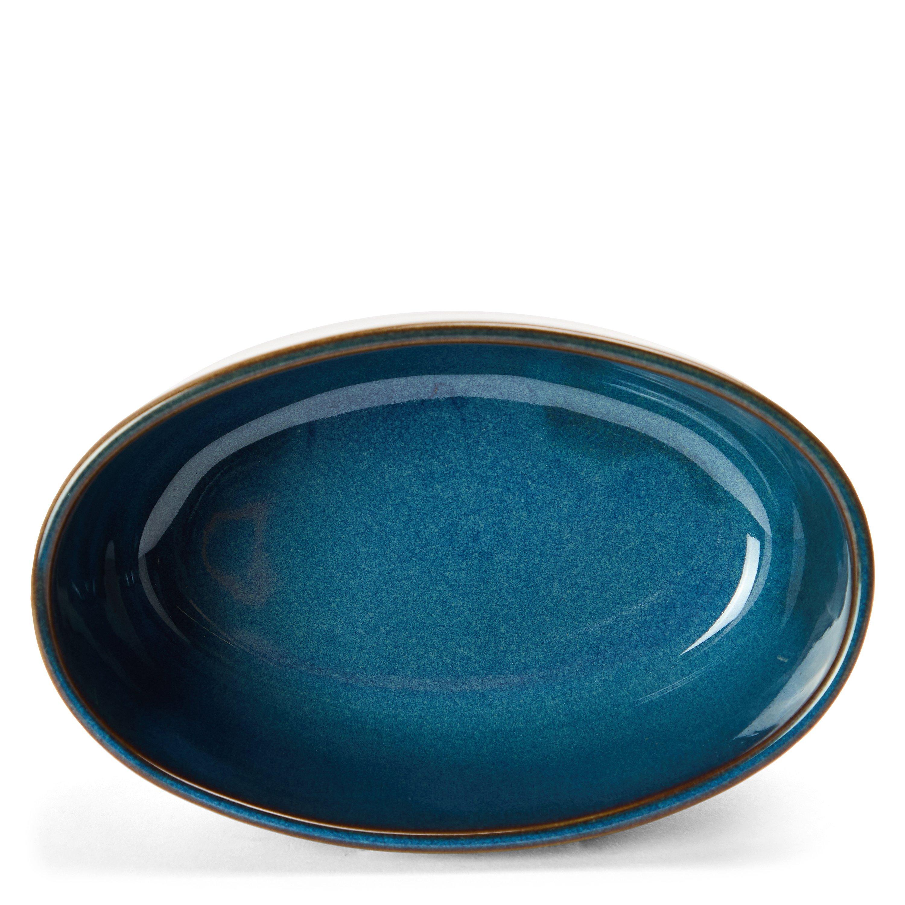 Blue - Mason Cash - Reactive blue oval pie dish 18X12X7CM - 2
