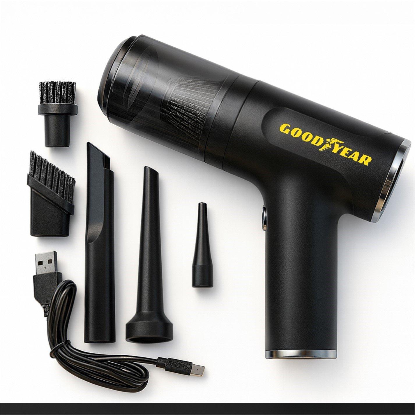 Black - Goodyear - 2 in 1 Cordless Car Vac - 2