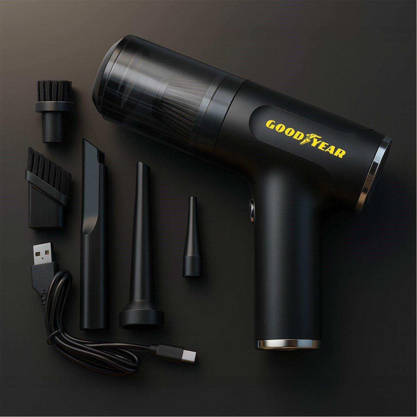 Black - Goodyear - 2 in 1 Cordless Car Vac - 3